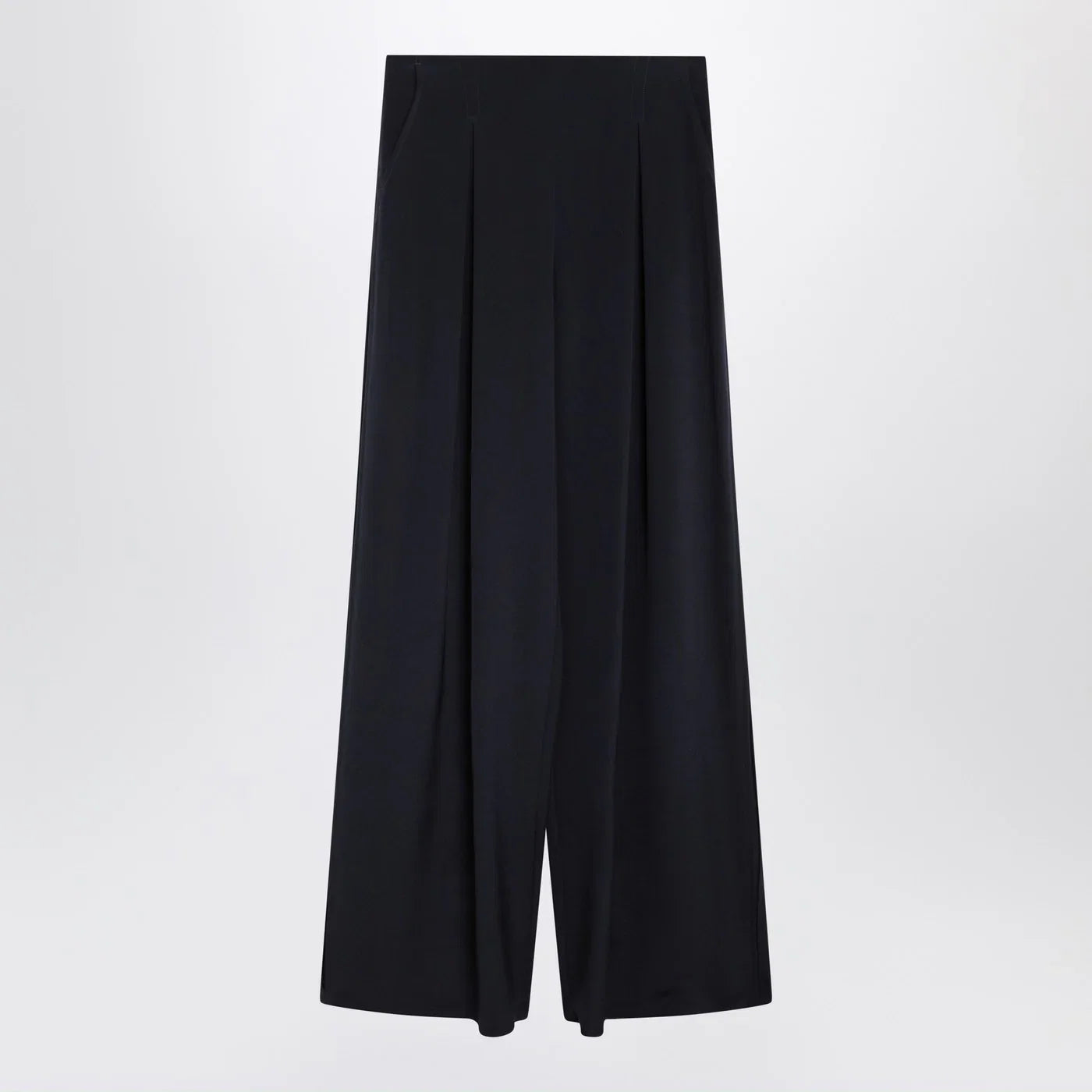 Max Mara Navy silk-blend trousers