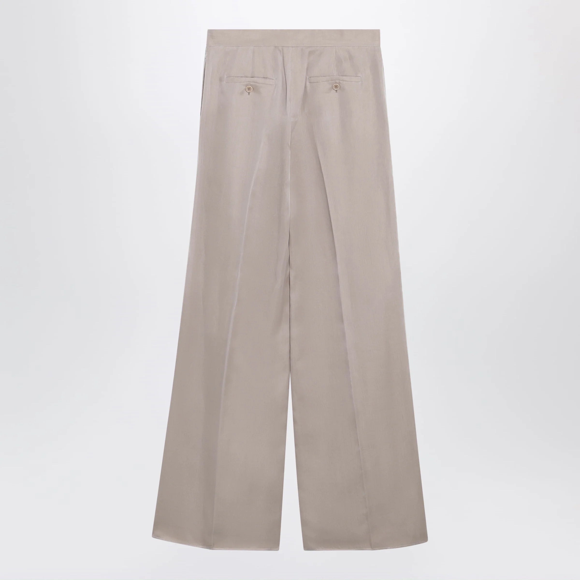 Max Mara Long silk trousers in pink