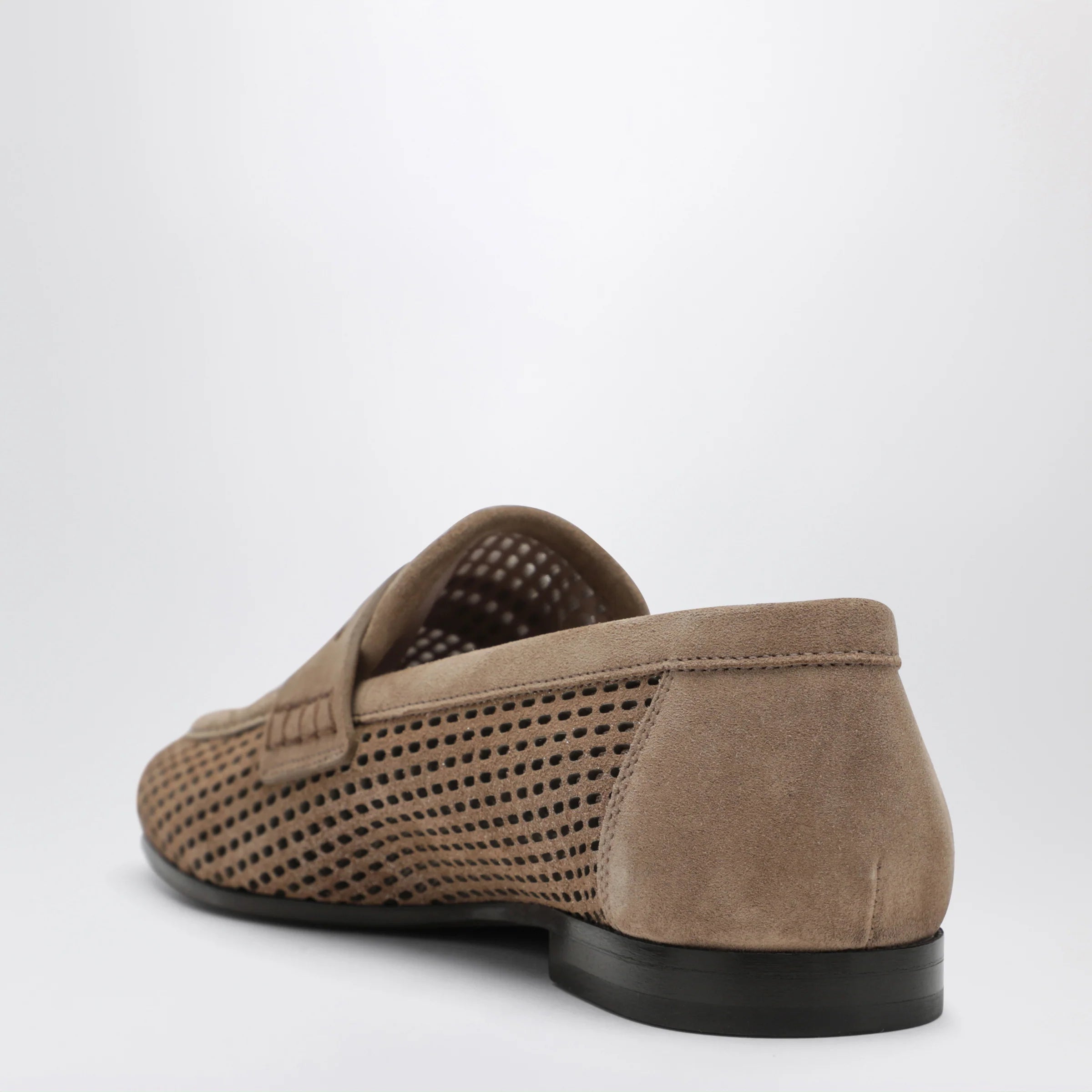 Brunello Cucinelli Brown loafers in Sparkling Net leather