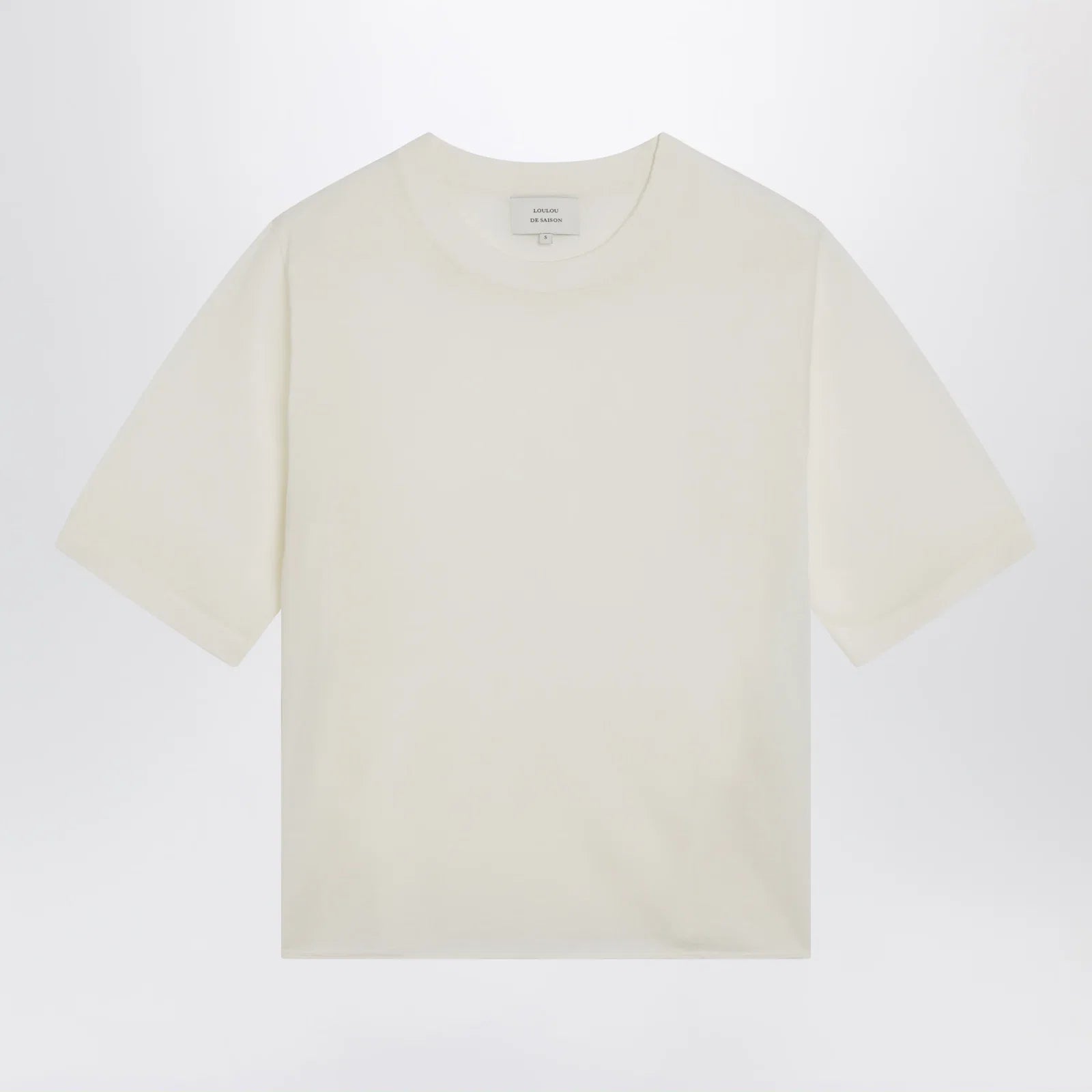 LouLou De Saison Ivory Nala Fluid Cashmere Top