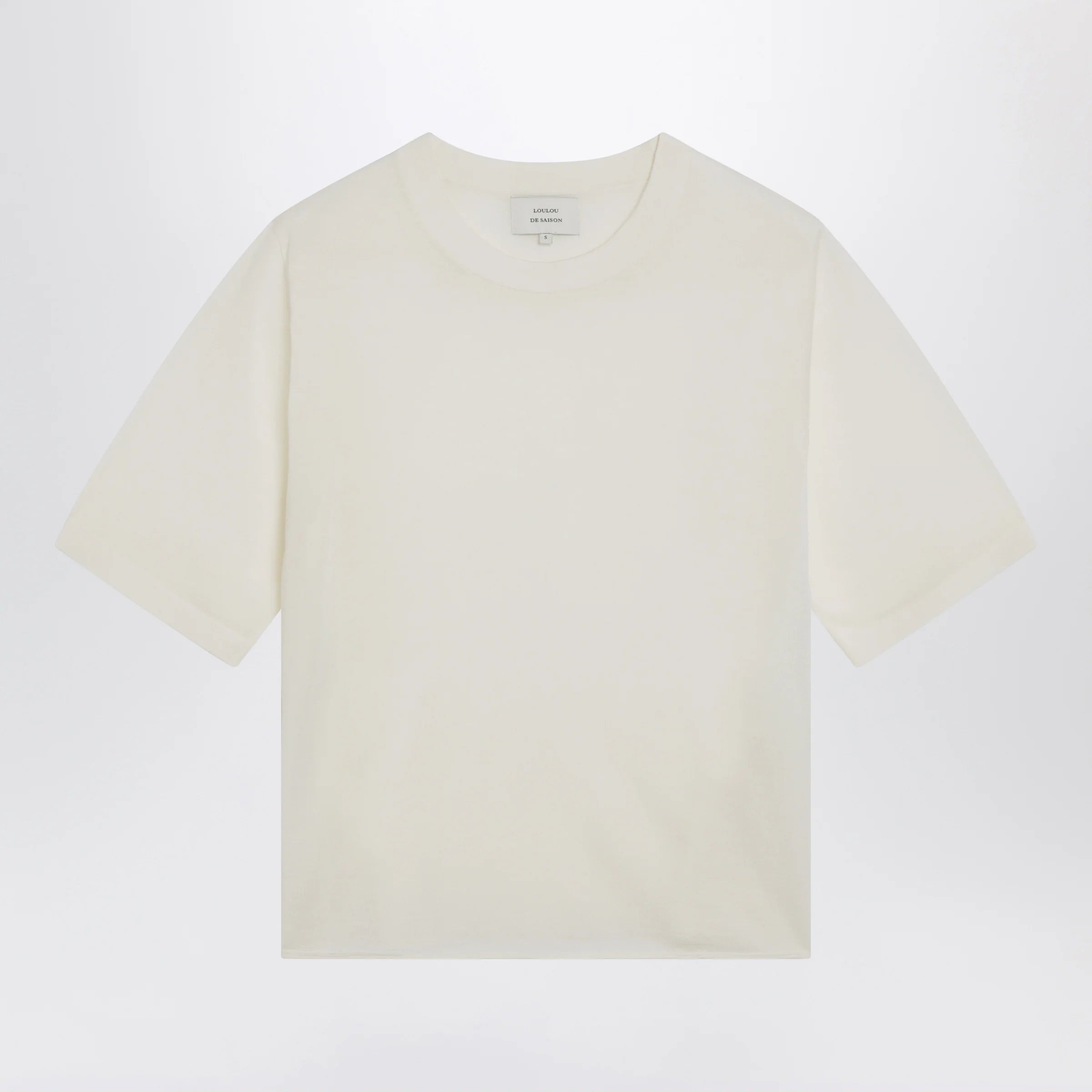LouLou De Saison Ivory Nala Fluid Cashmere Top