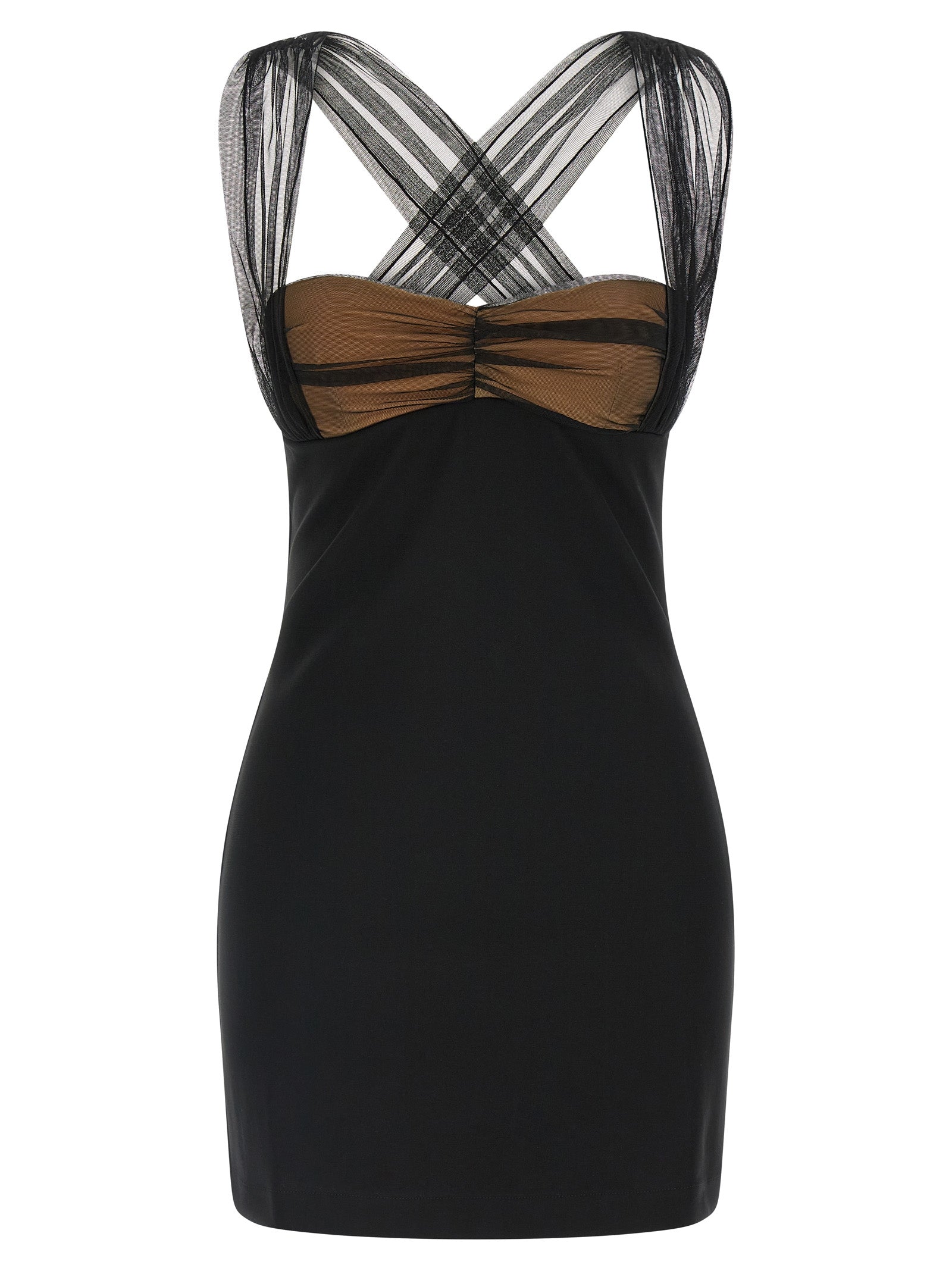 Nensi Dojaka Draped Padded Cup Mini Dress