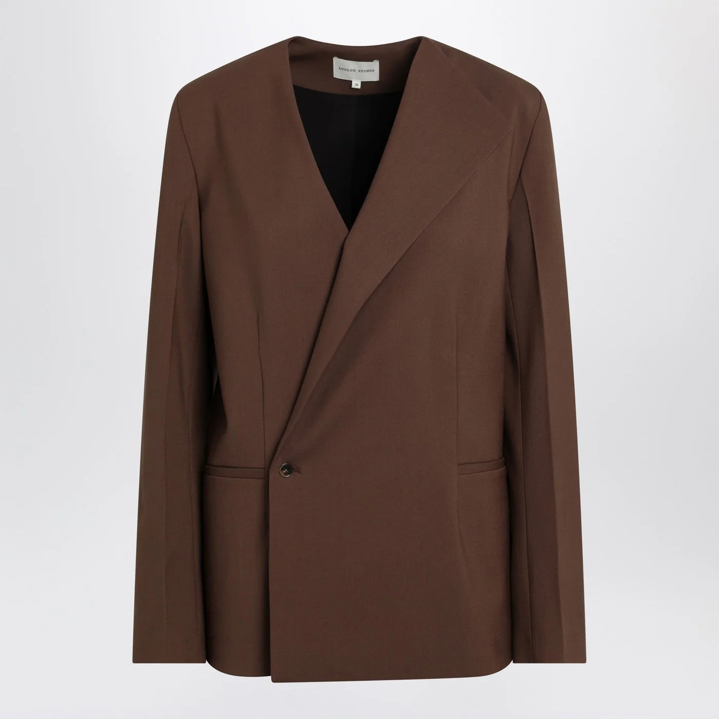 LouLou De Saison Brown double-breasted wool jacket