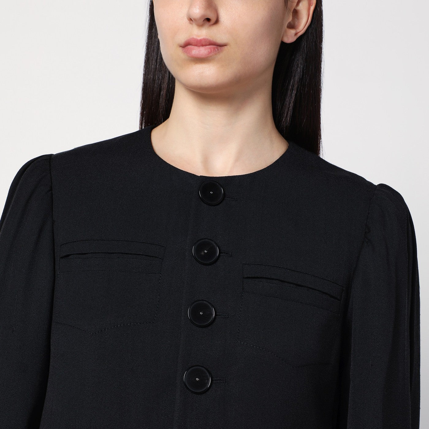 NAMACHEKO Regiment black jacket in silk blend