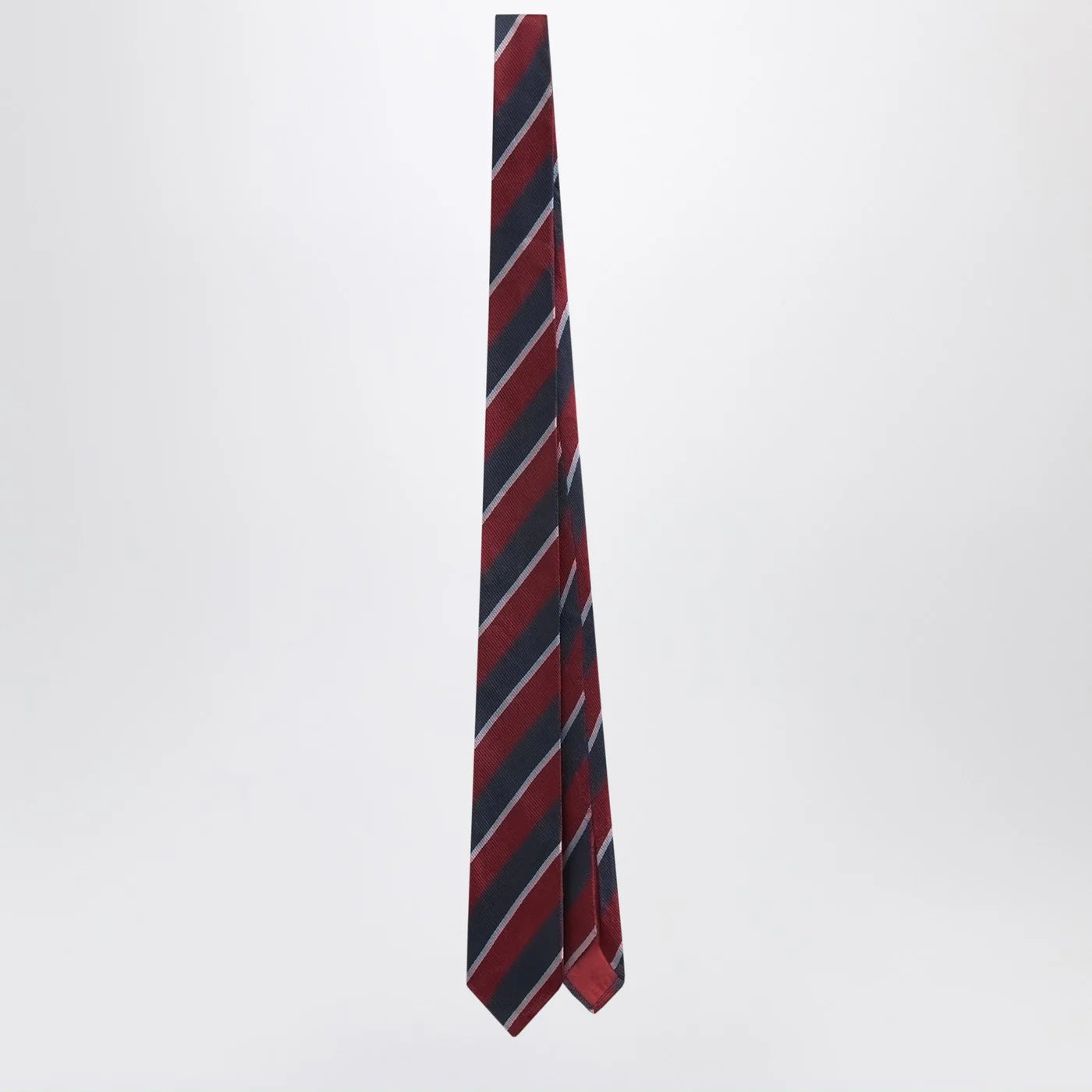 The Frankie Shop Lene striped tie in burgundy