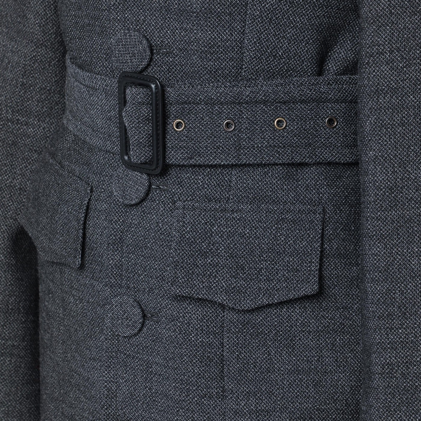 NAMACHEKO Grey wool coat with belt