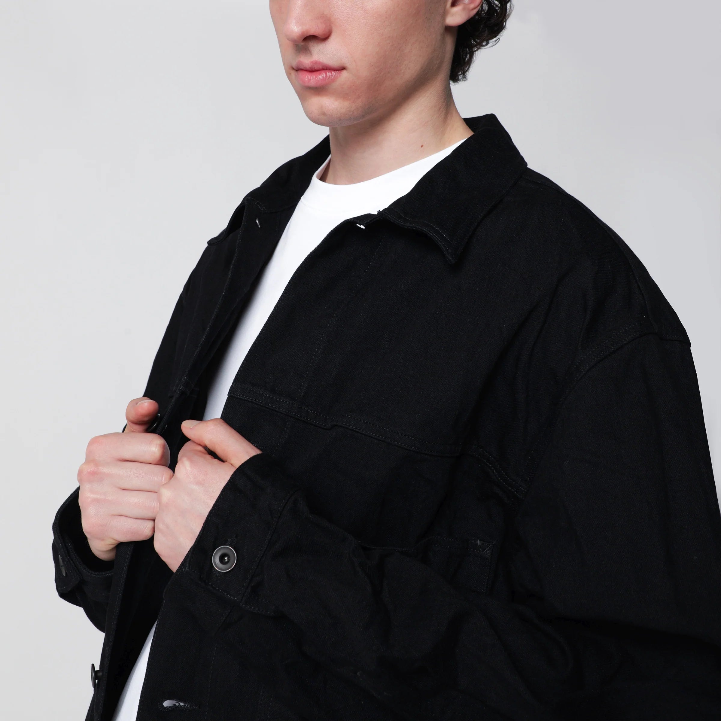 STUDIO NICHOLSON Black cotton jacket