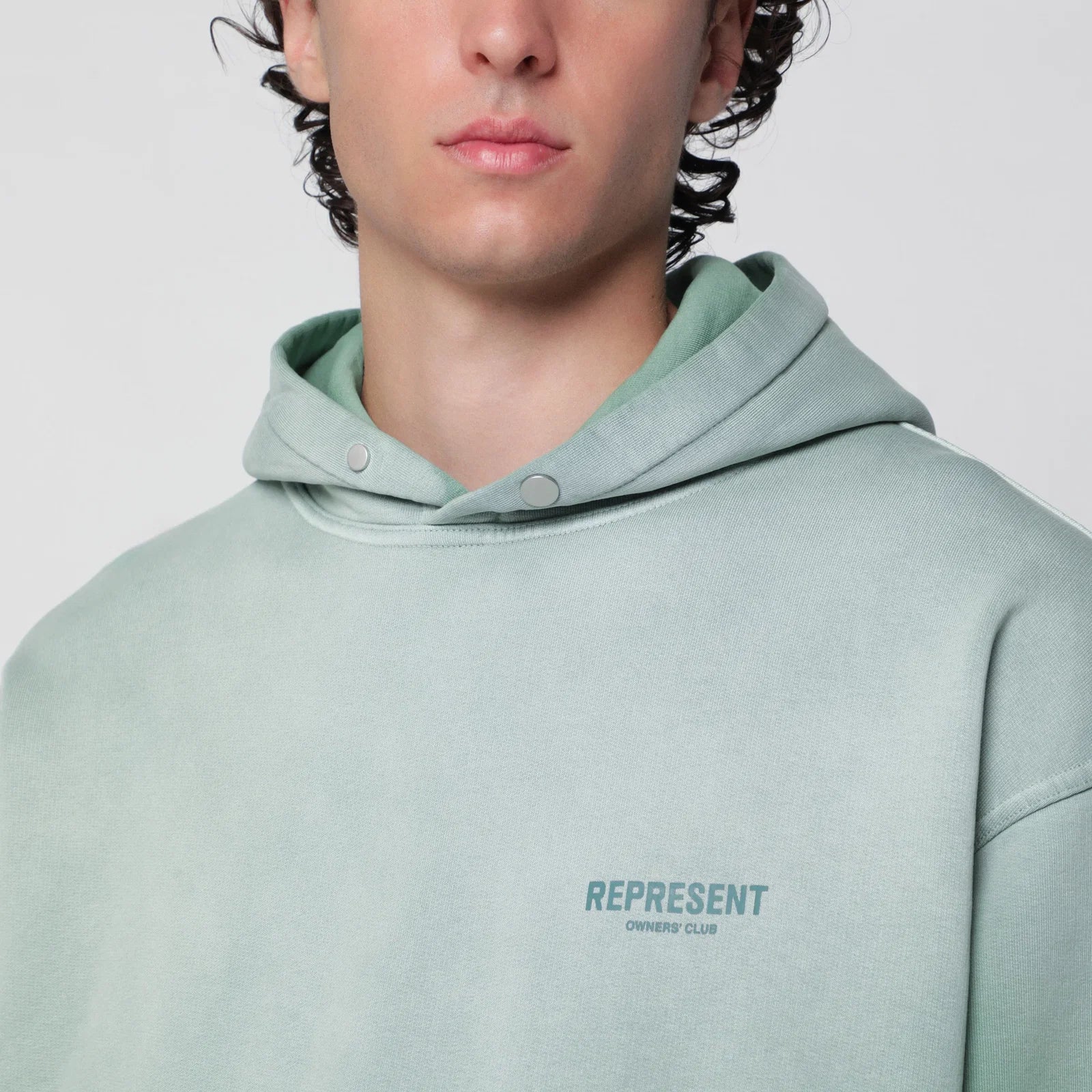 Represent Washed aloe green hoodie