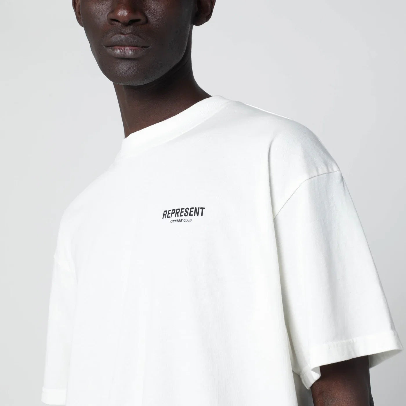 Represent White cotton T-shirt with logo