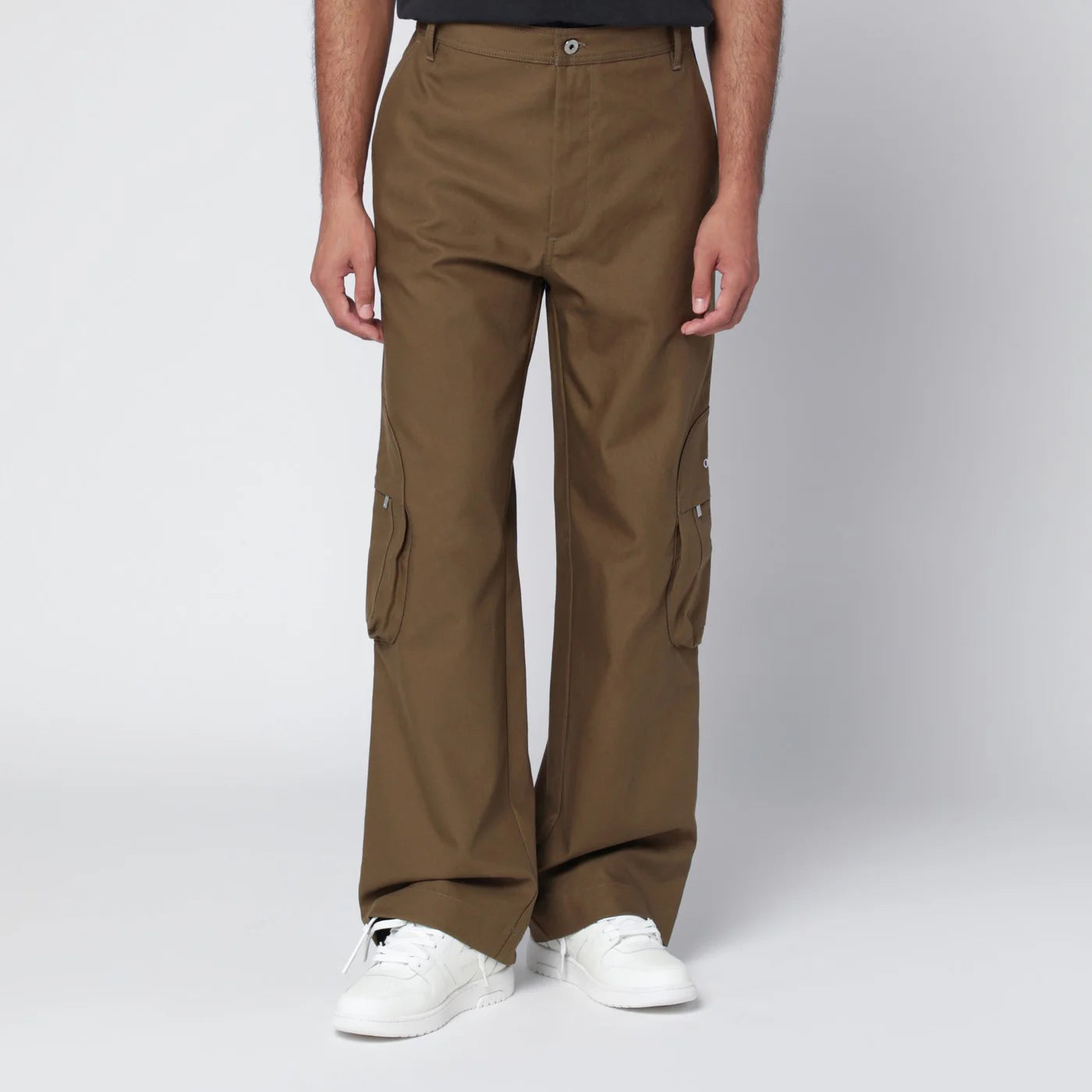 Off White Off-White™ Brown cargo trousers with logo