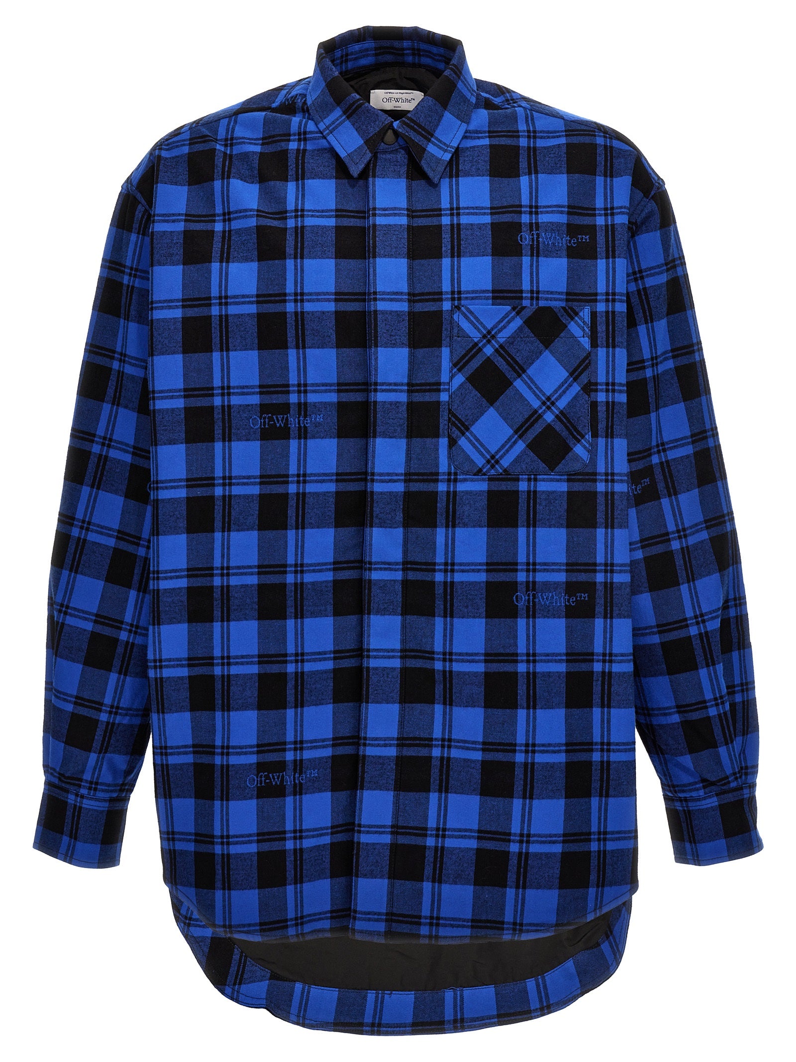 Off White Check Flannel Overshirt