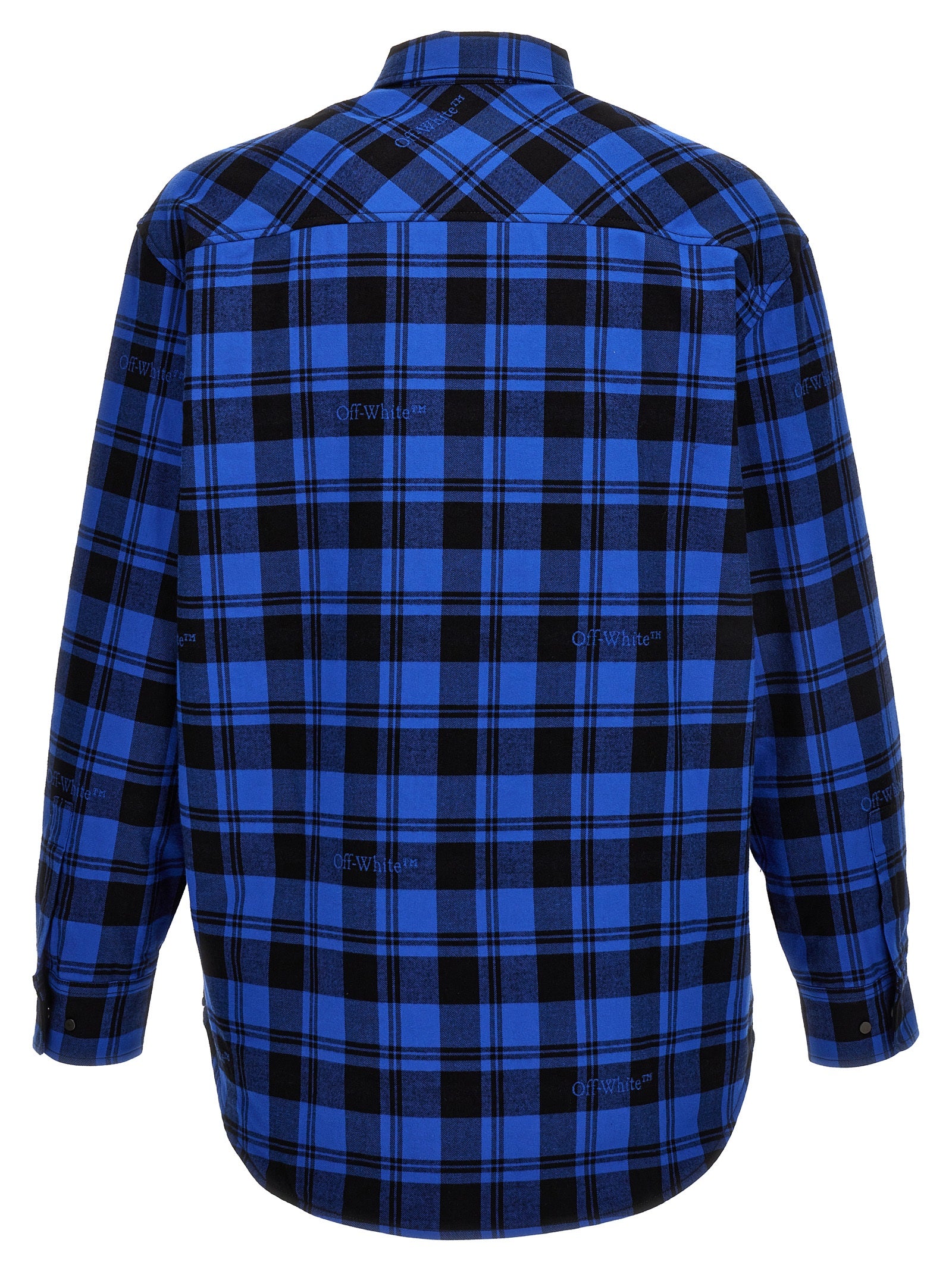 Off White Check Flannel Overshirt