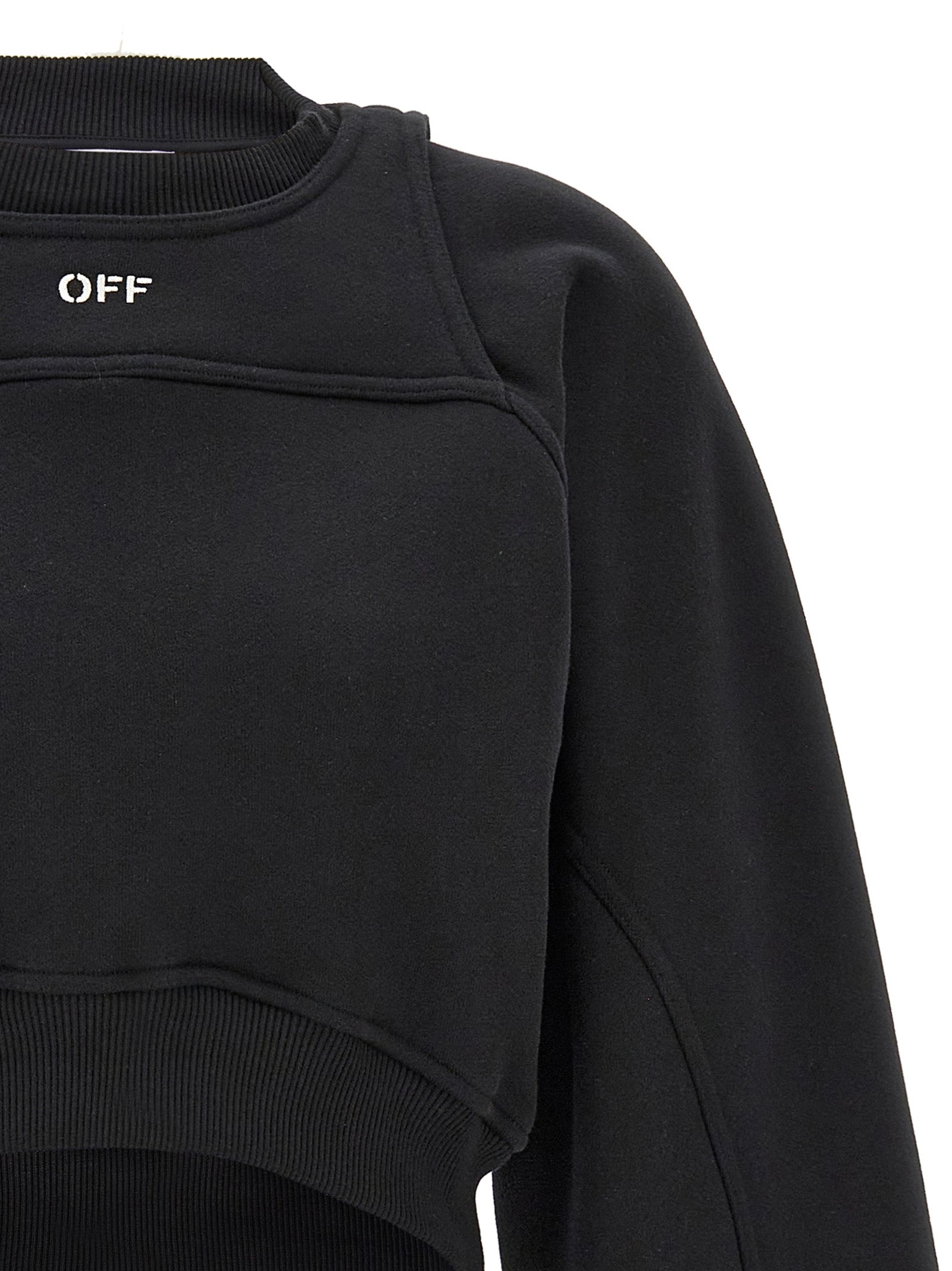Off White Cropped Sweatshirt