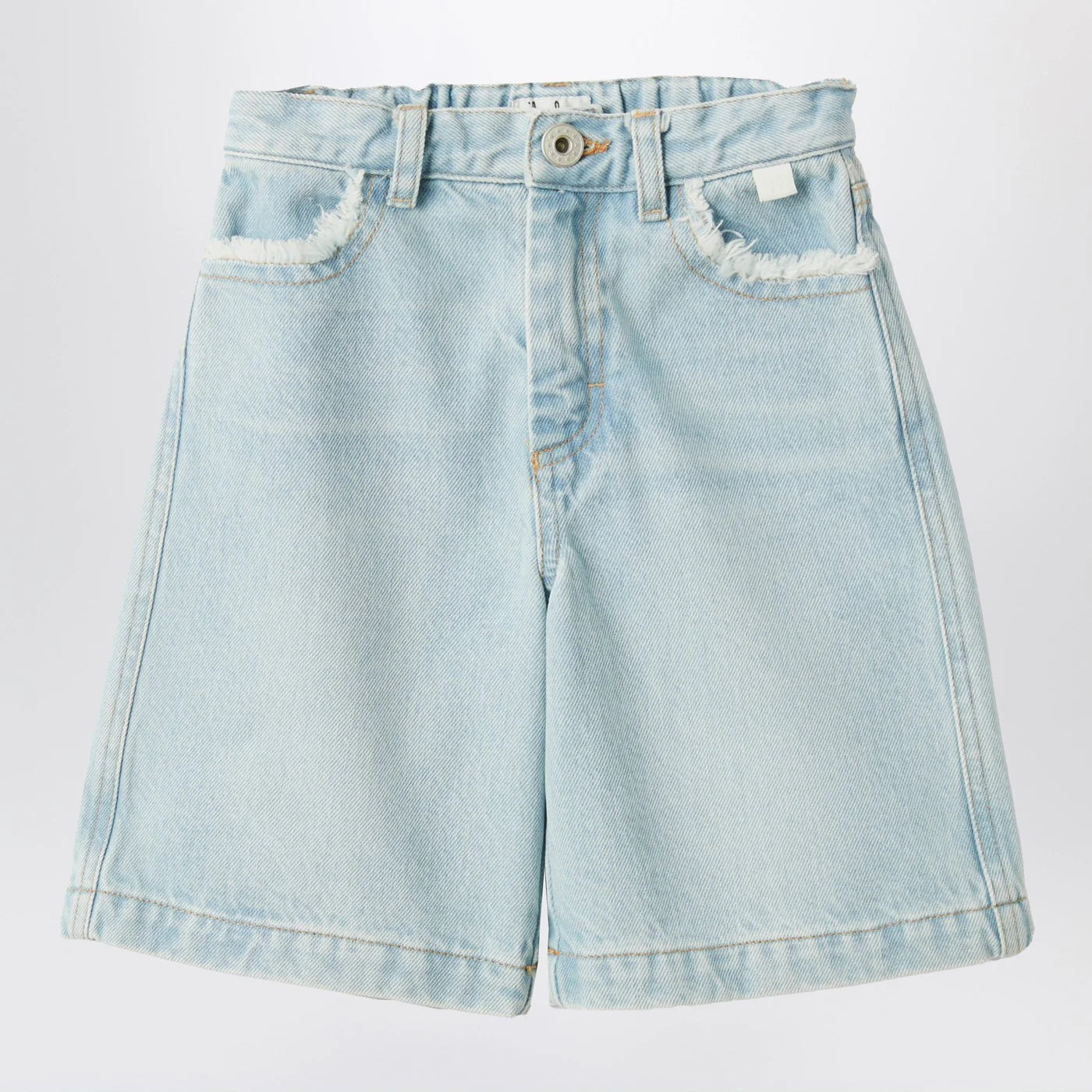 Il Gufo Light blue denim Bermuda