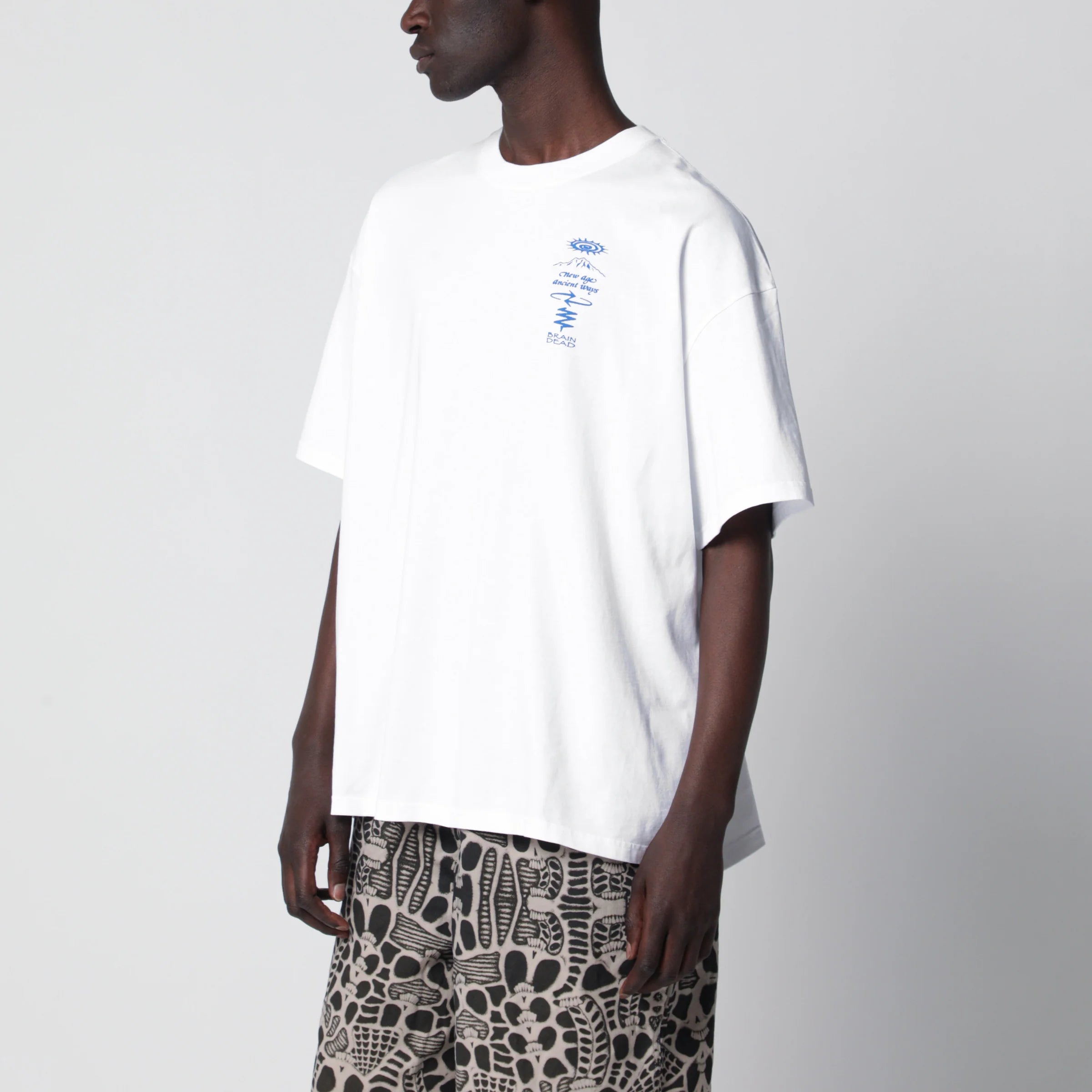 Brain Dead White T-shirt with logo prints