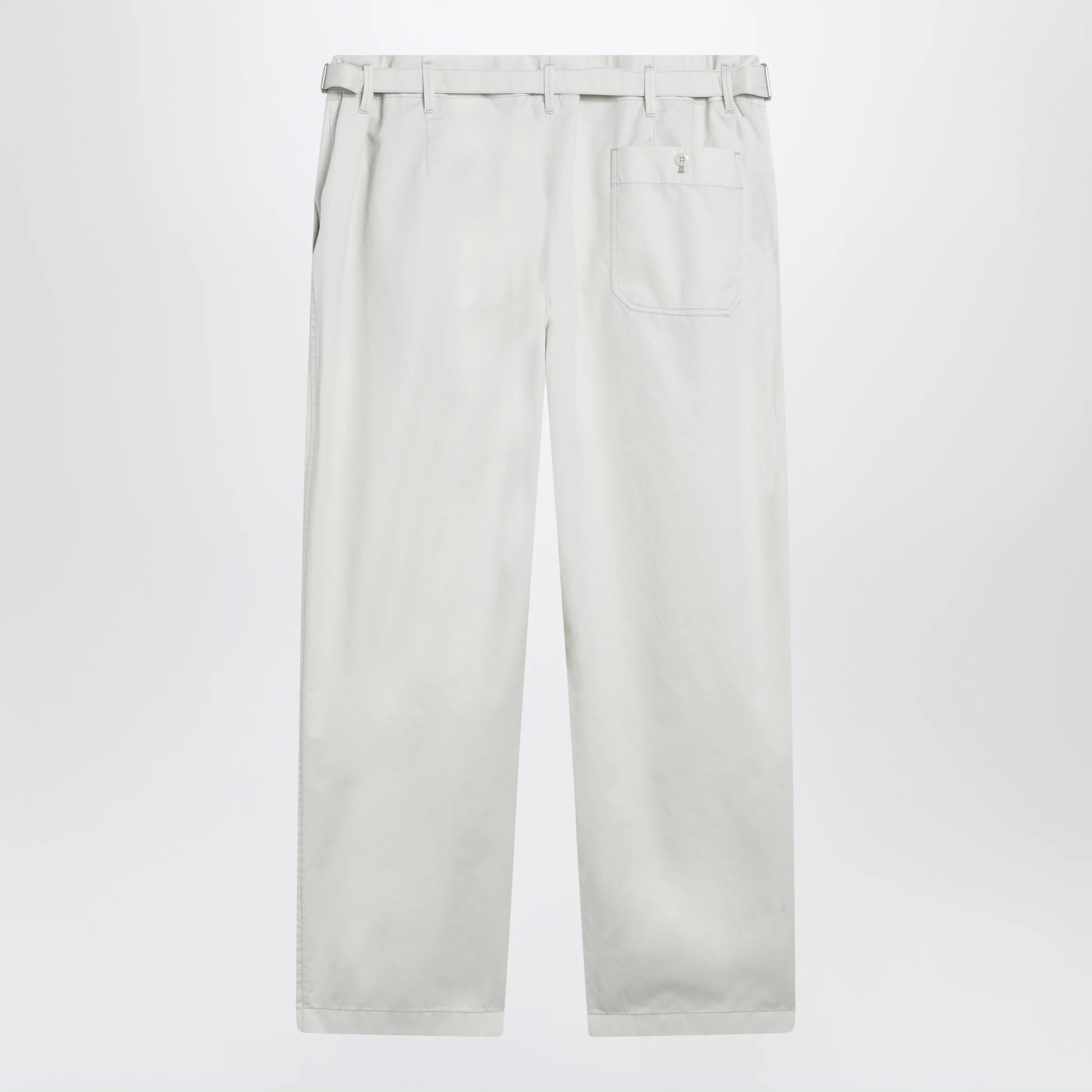 LEMAIRE Powder white cotton trousers
