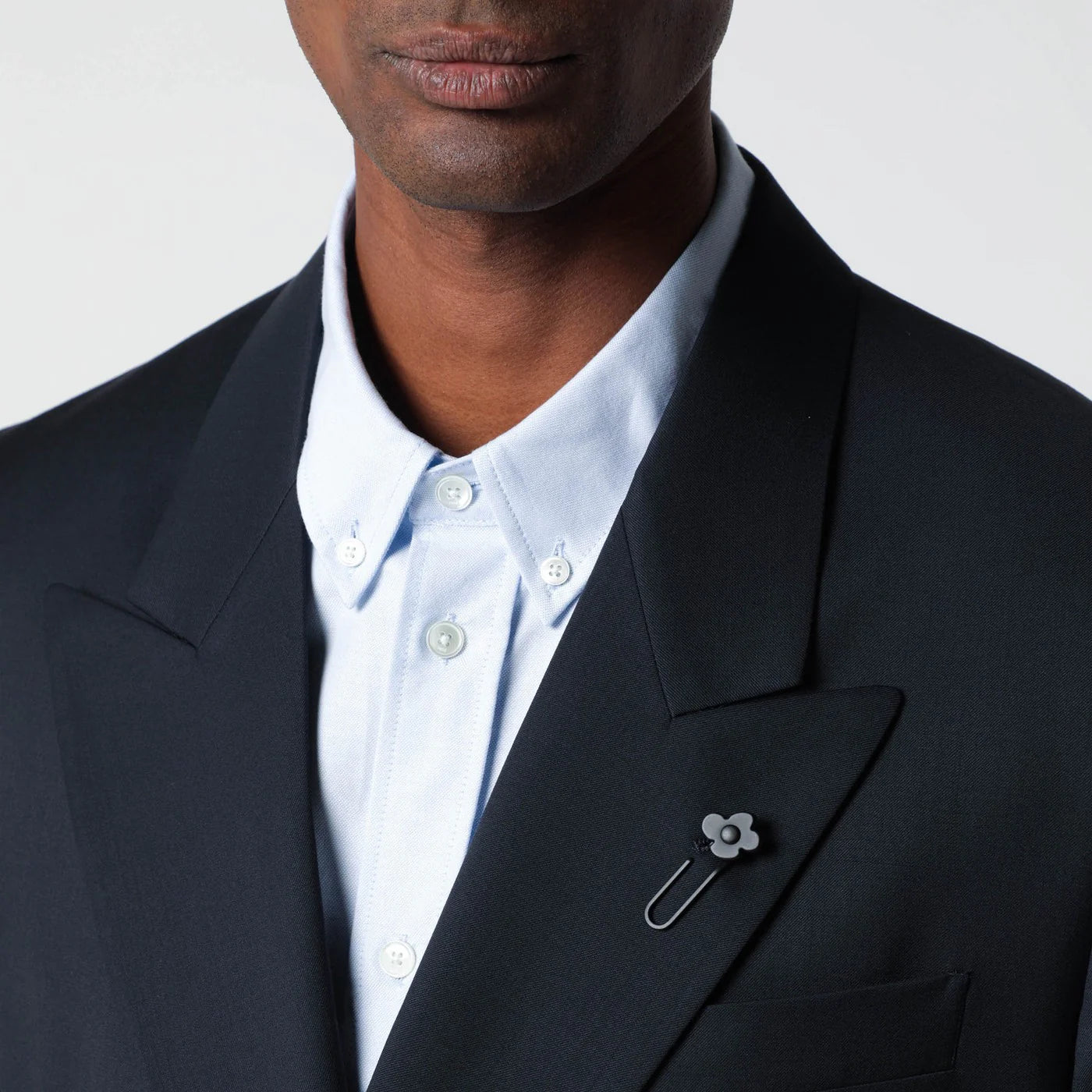 Lardini Blue double-breasted wool jacket