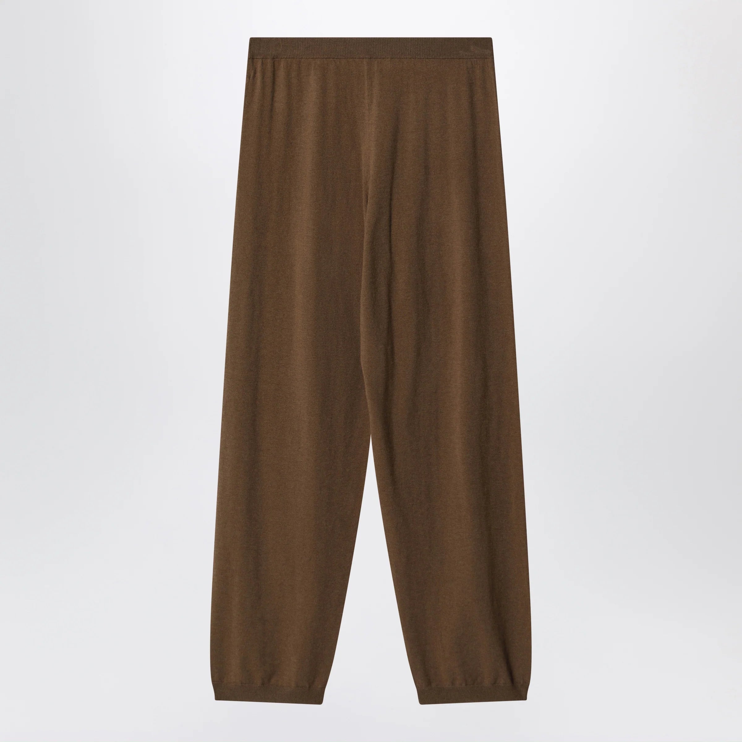 The Frankie Shop Olia Knit wool-blend knit joggers in dark camel
