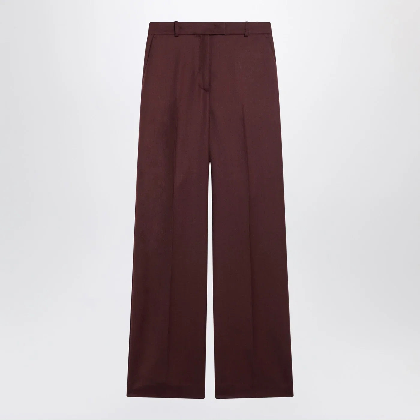 The Frankie Shop Lenora burgundy wool-blend trousers