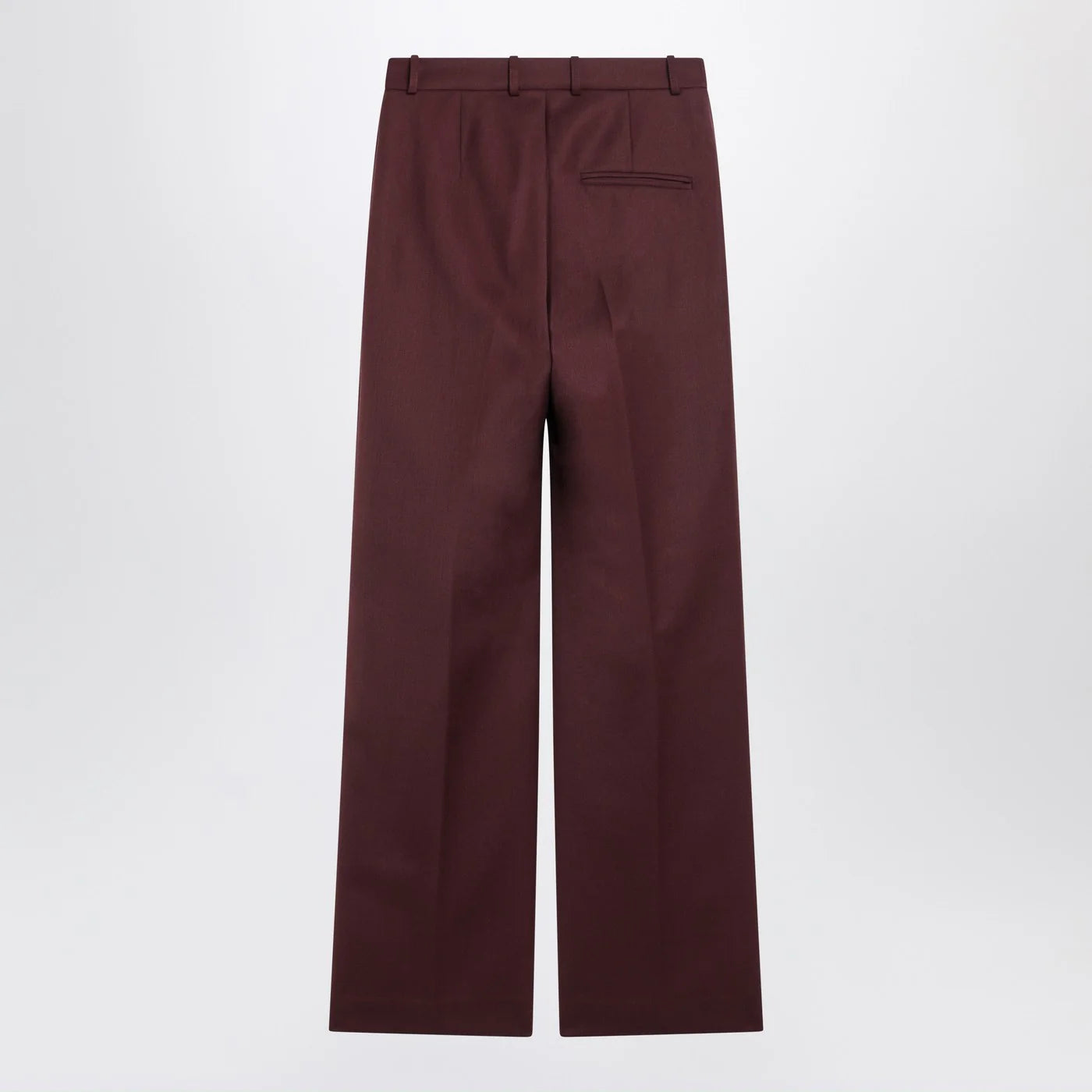 The Frankie Shop Lenora burgundy wool-blend trousers