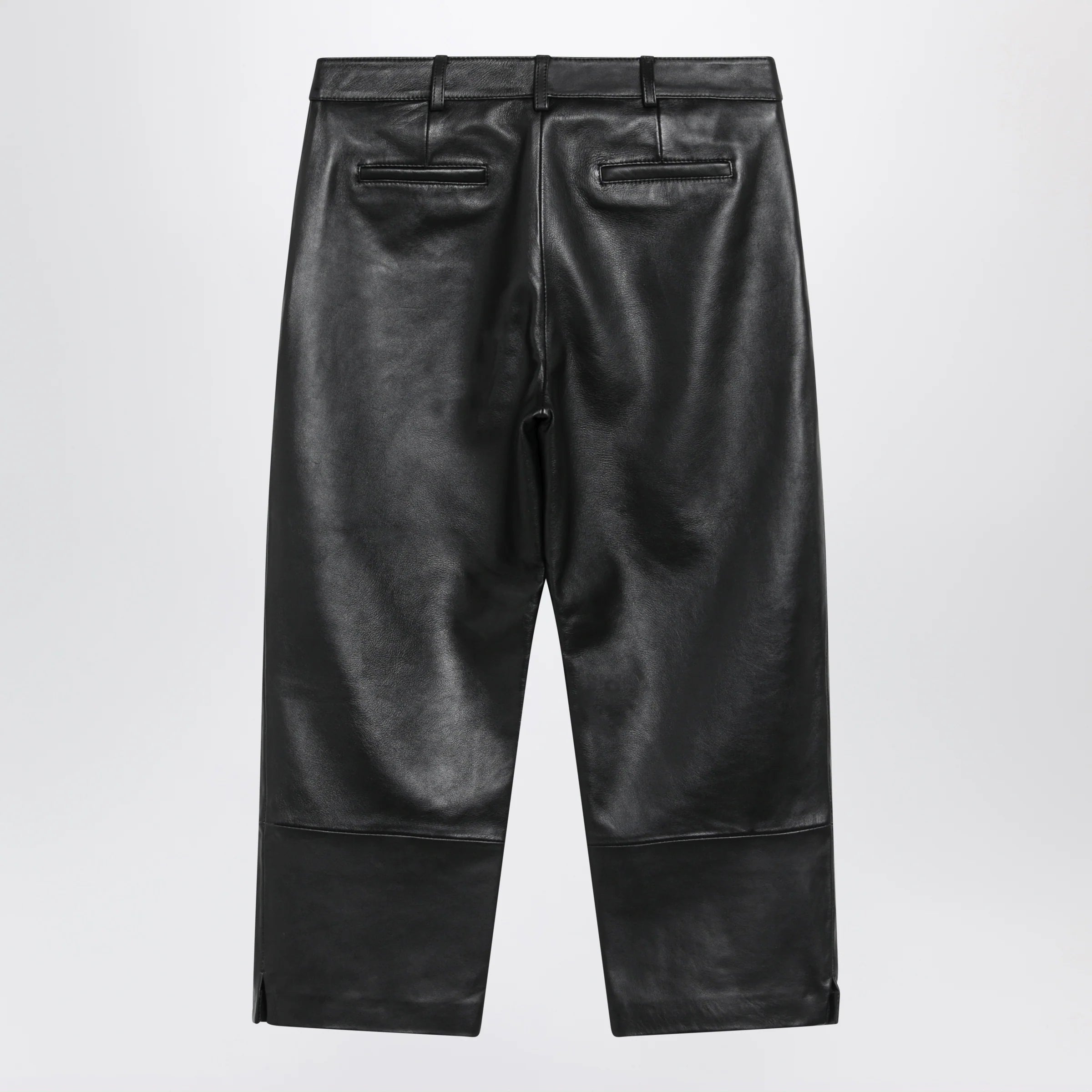 The Frankie Shop Lior capri pants in black lamb leather