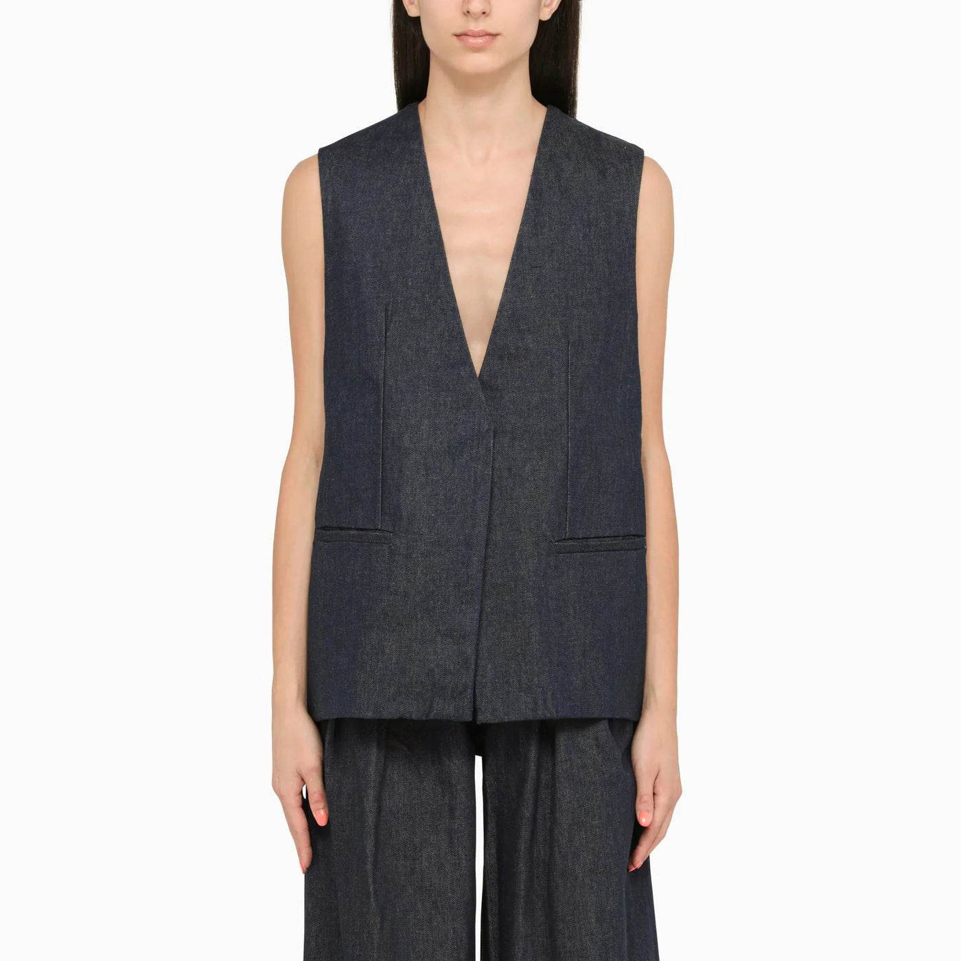 AMIRI Blue cotton waistcoat