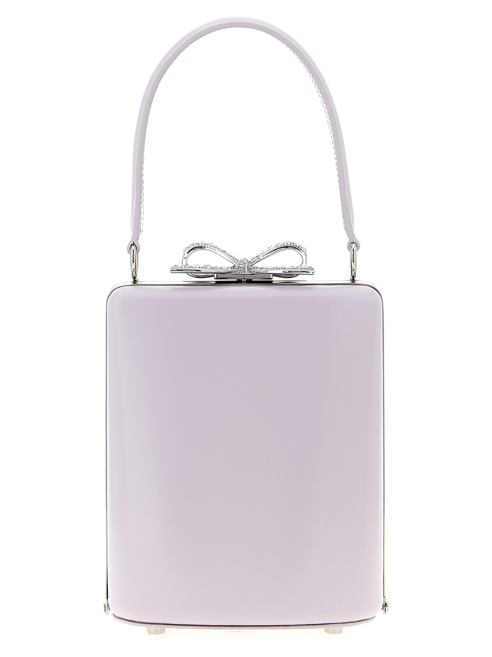 Self-Portrait Lilac Leather Mini Bow Handbag