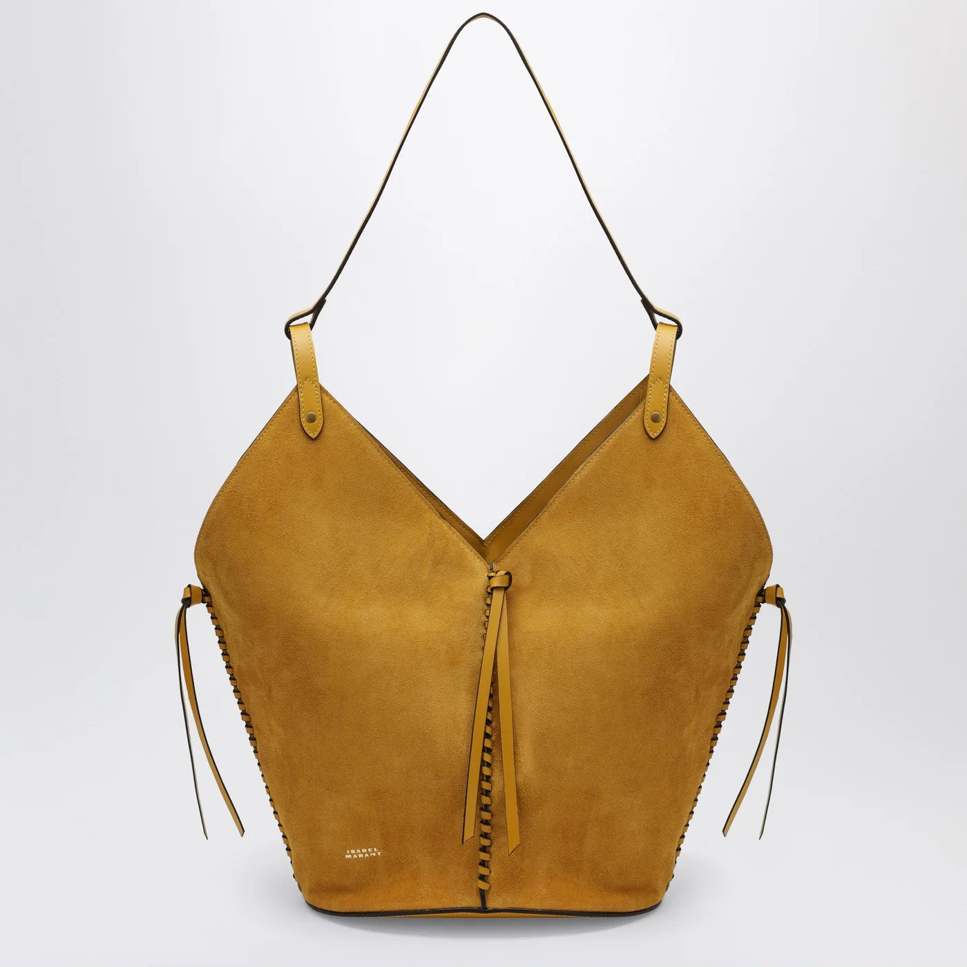 ISABEL MARANT Tampa bag in saffron suede leather