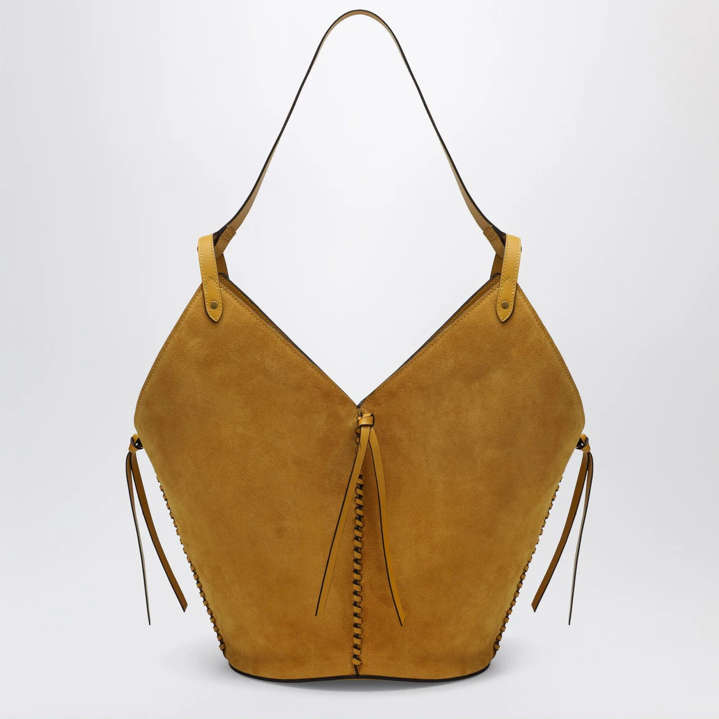 ISABEL MARANT Tampa bag in saffron suede leather