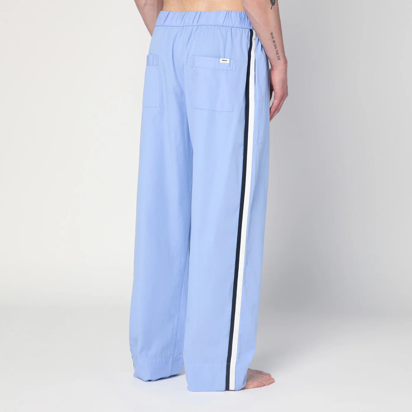 Tekla Cornflower blue pyjama pants