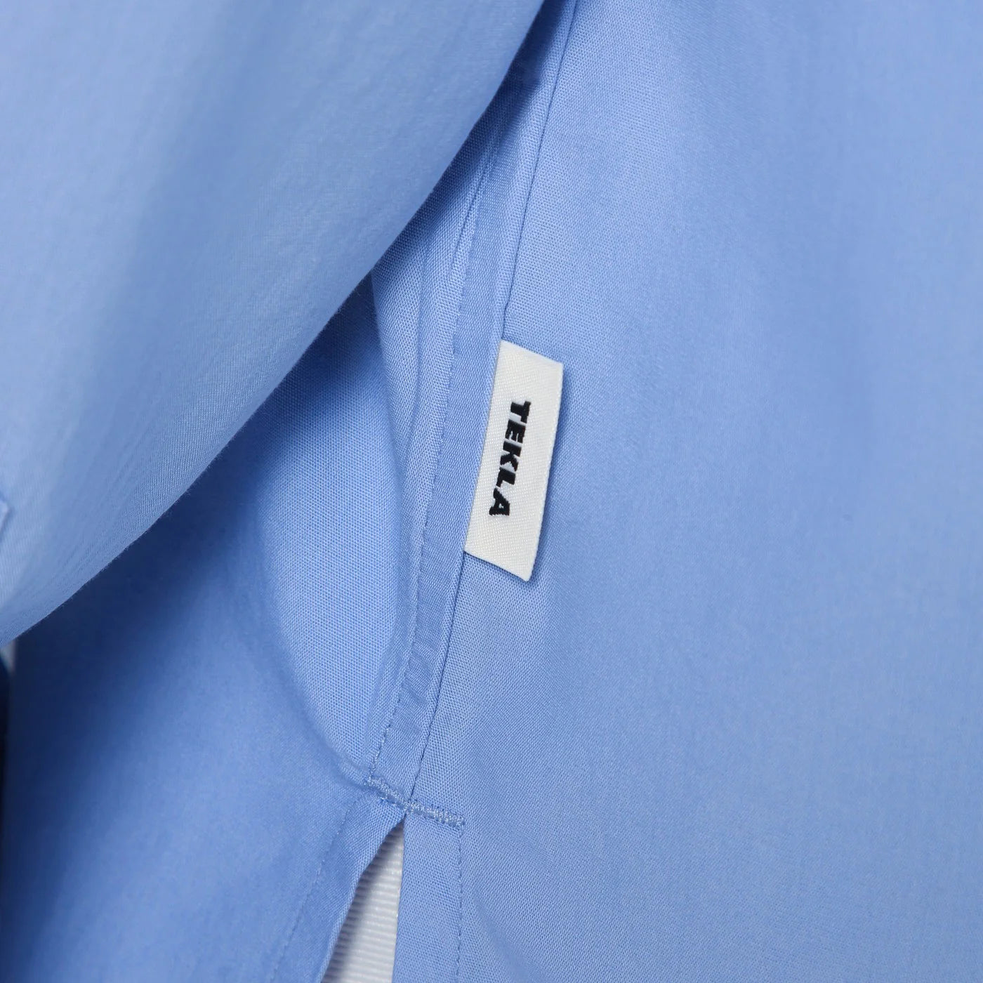 Tekla Cornflower blue pyjama shirt
