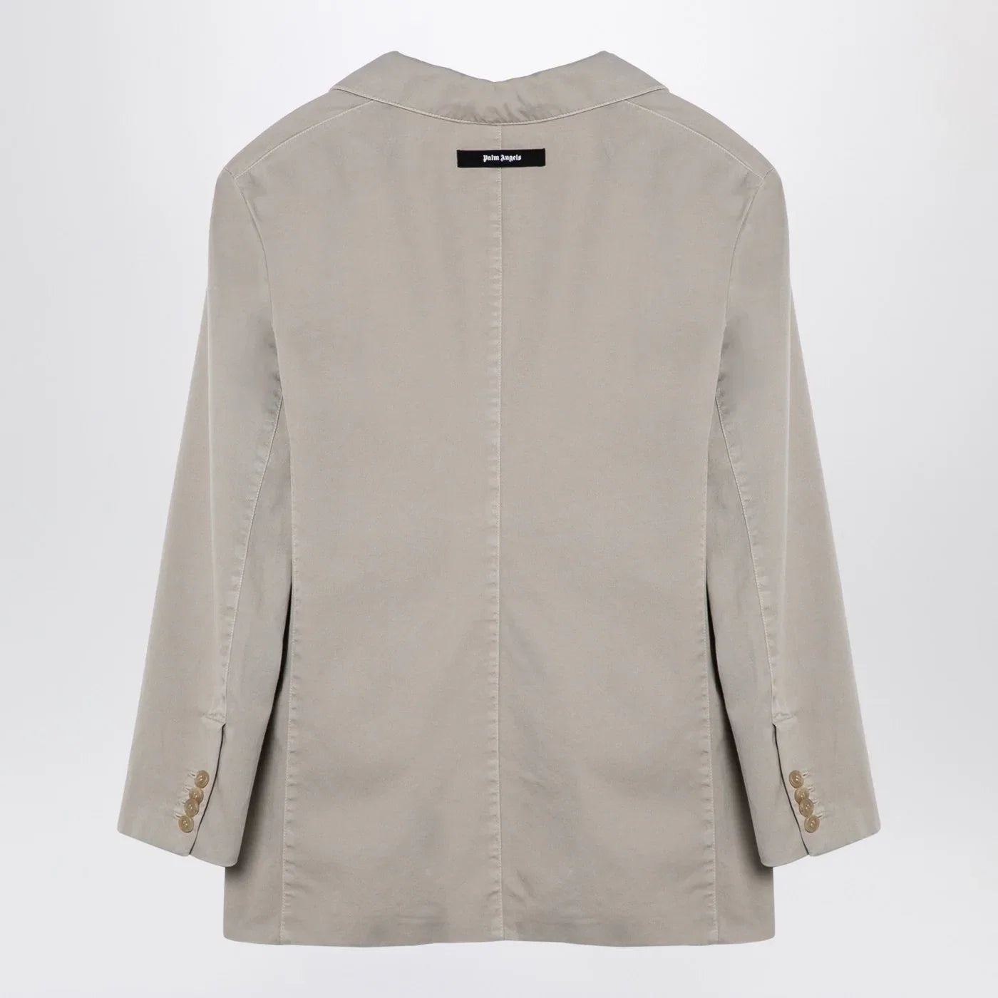 Palm Angels Beige double-breasted cotton jacket