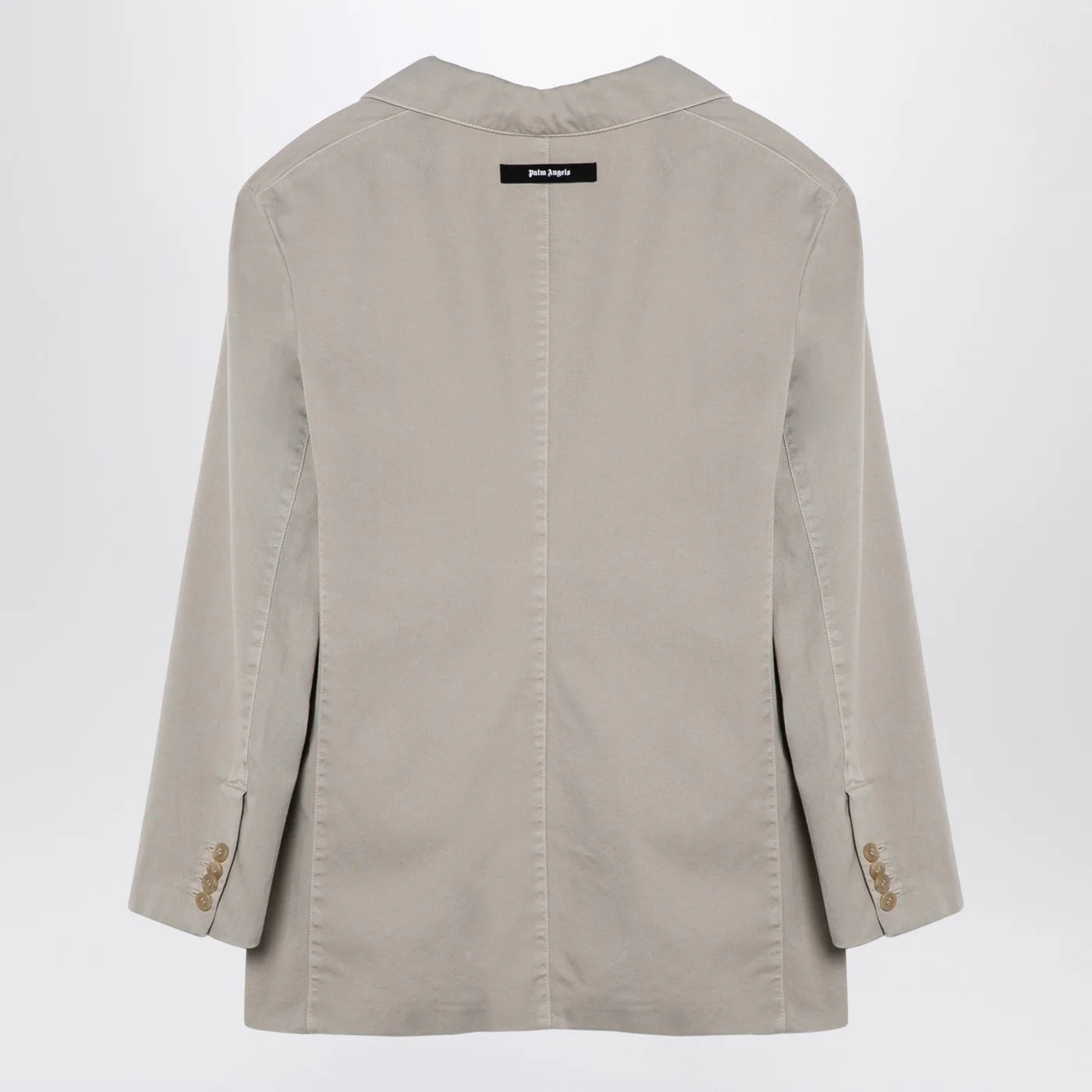 Palm Angels Beige double-breasted cotton jacket