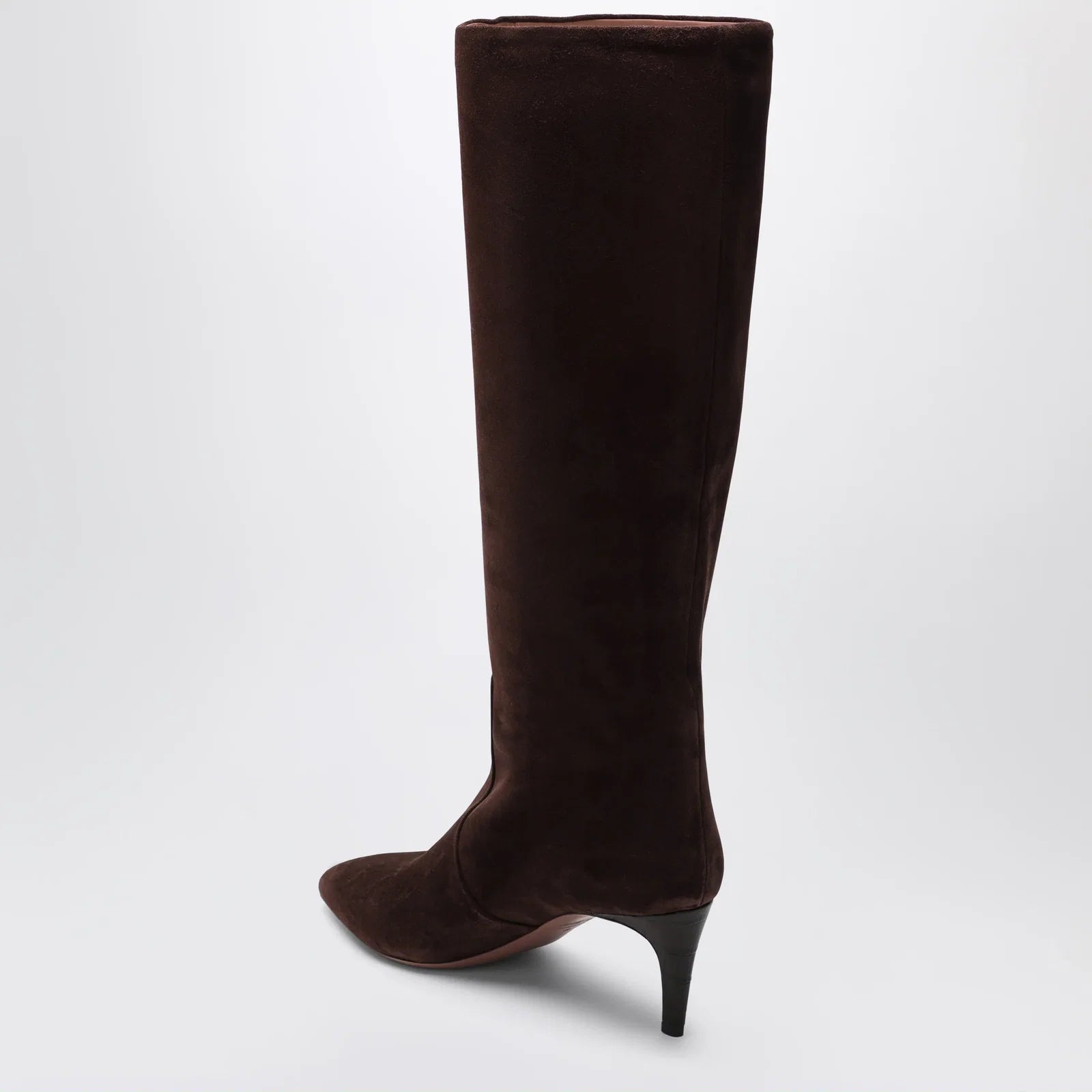 Paris Texas Chocolate suede pointed-toe boots