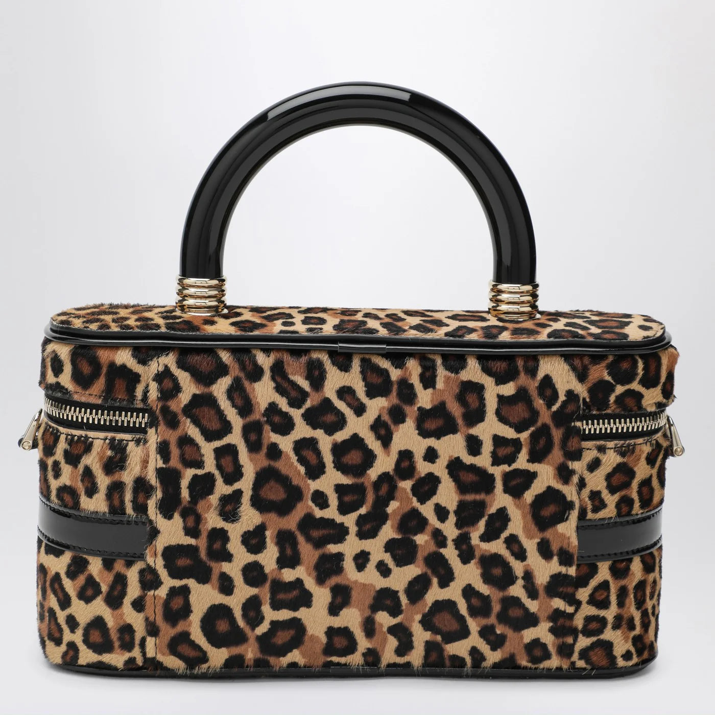ROGER VIVIER Belle Vivier Vanity bag leopard print pony skin