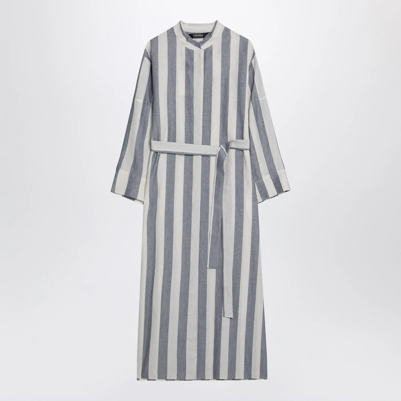 S Max Mara White/blue striped shirt dress
