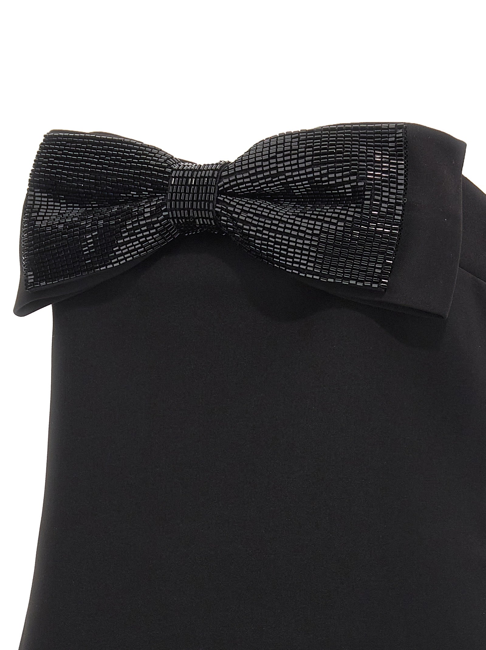 Self-Portrait Black Crepe Bandeau Top
