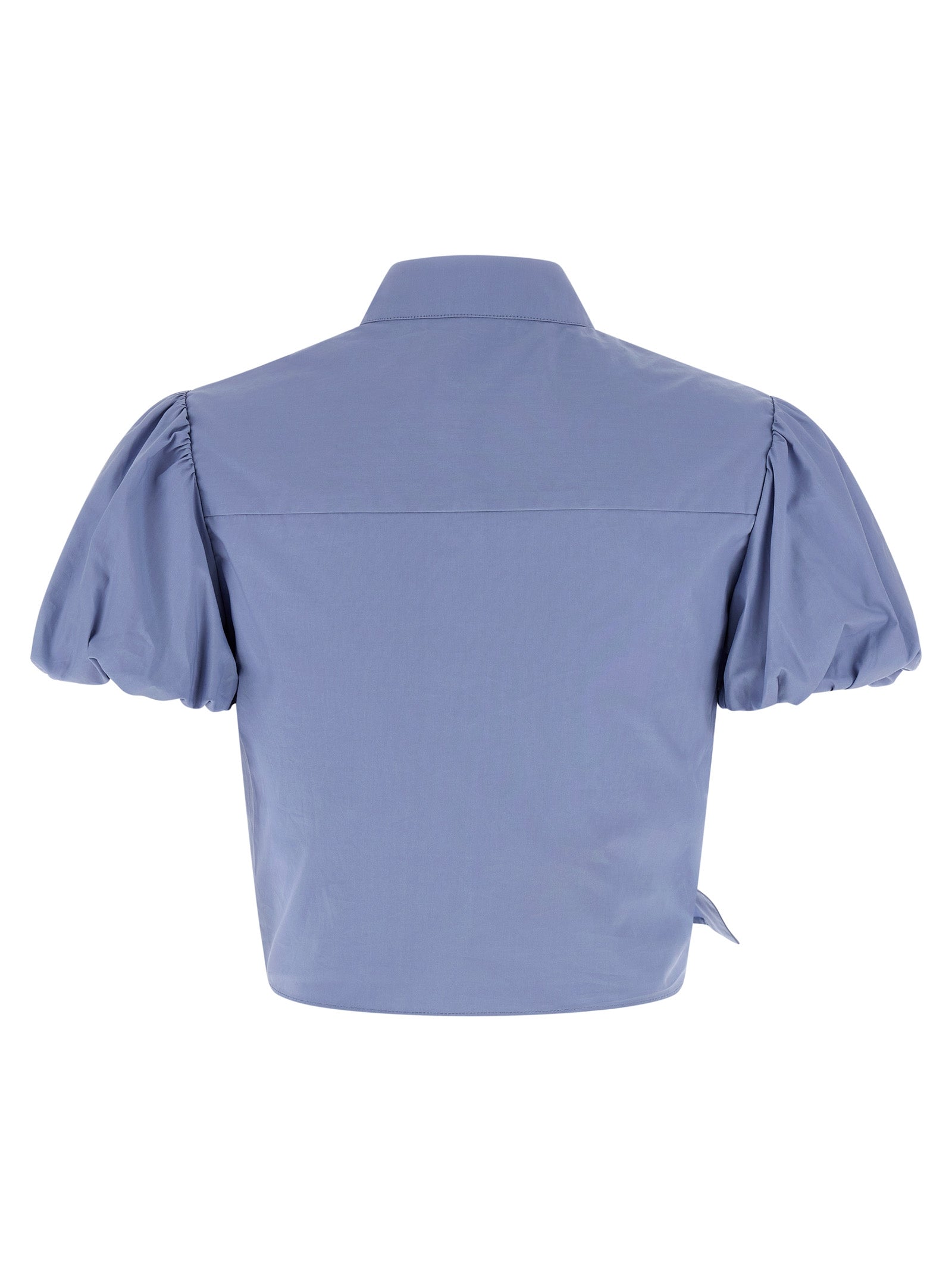 Self-Portrait Blue Cotton Tie Side Top