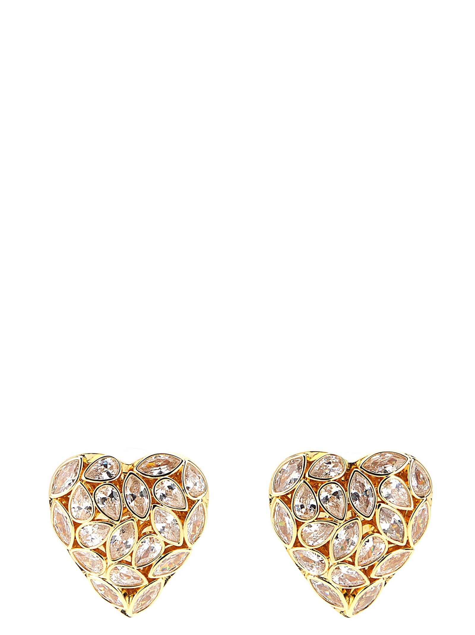 Self-Portrait Embellished Heart Earrings