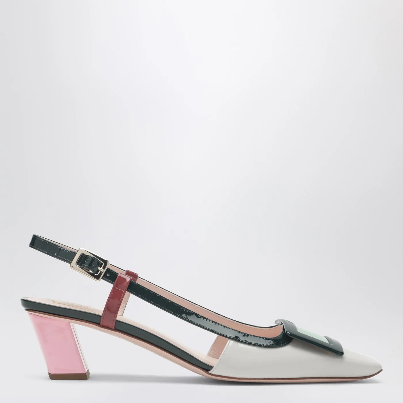 ROGER VIVIER Belle Vivier multicolour patent leather slingback
