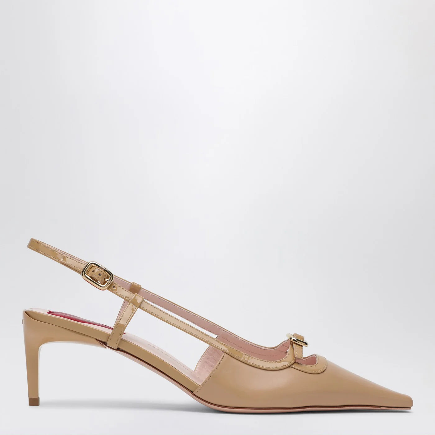 ROGER VIVIER Desert leather décolletés Slingback Viv' Canard