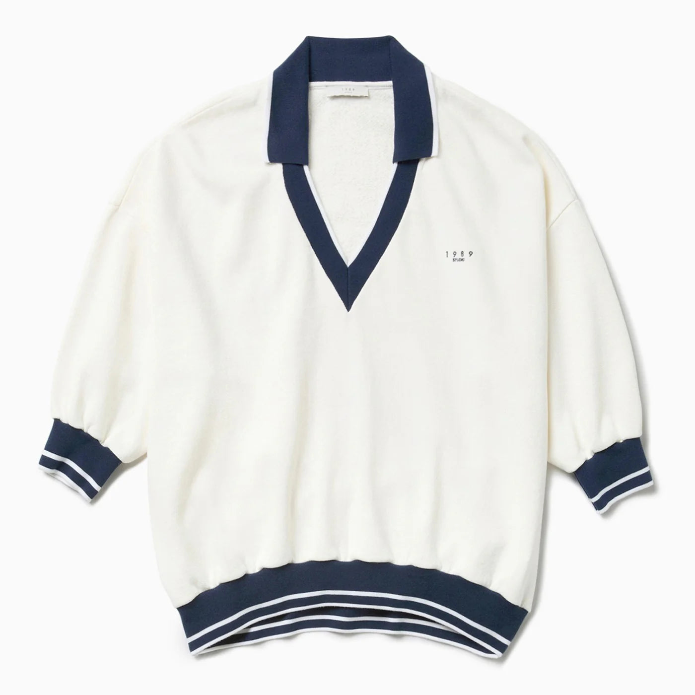 1989 STUDIO JP V-neck sweatshirt white