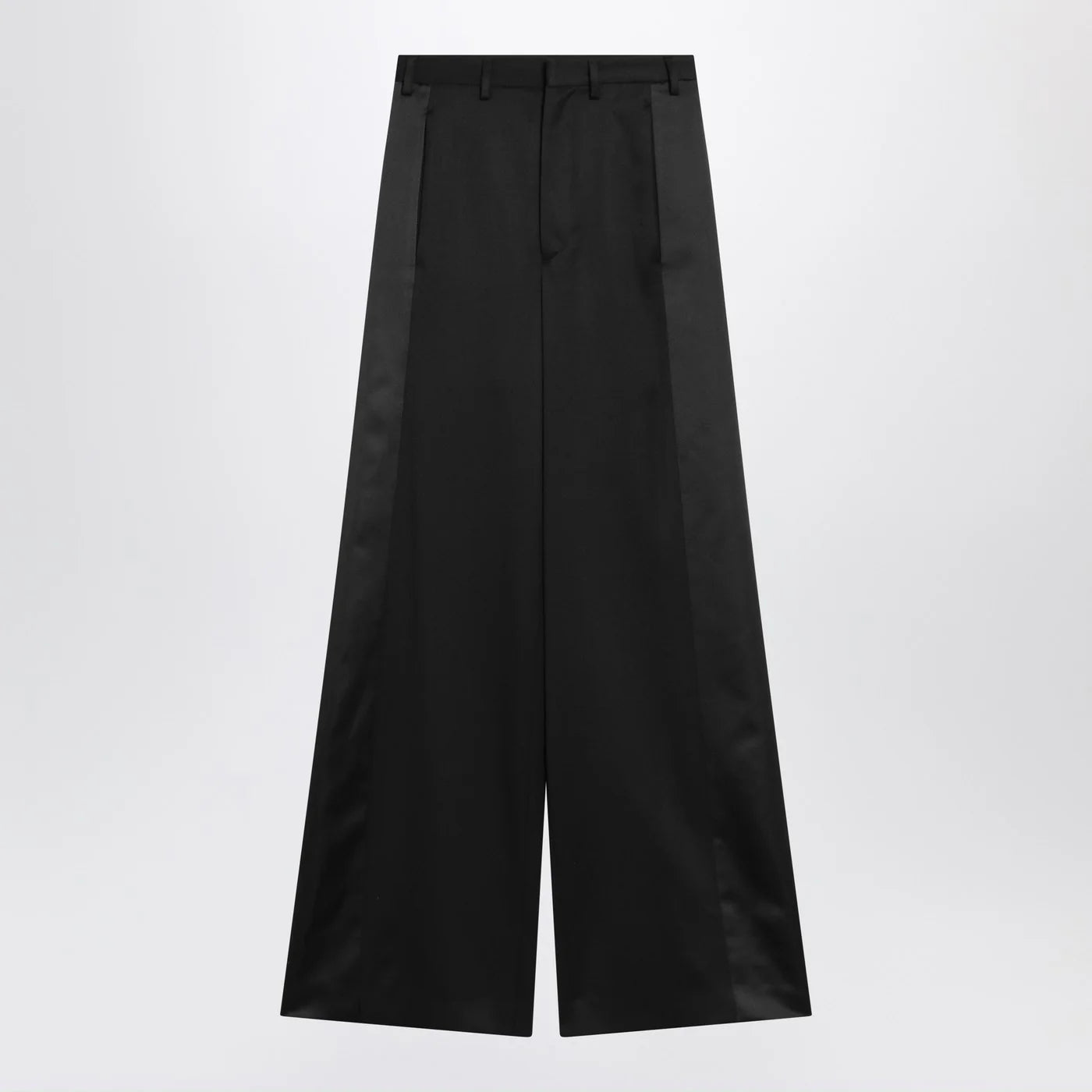 MM6 Maison Margiela Black satin palazzo pants