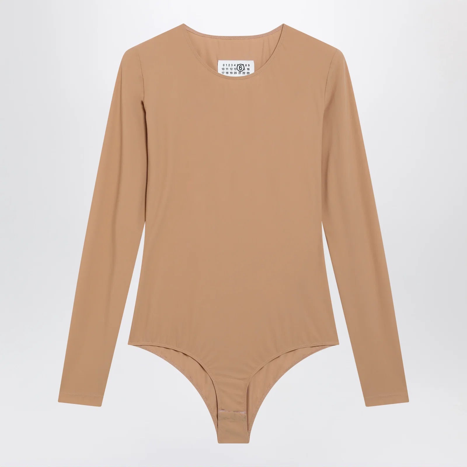 MM6 Maison Margiela Skin-tone bodysuit in lycra jersey