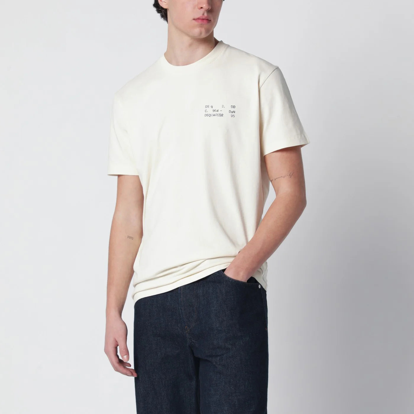Dsquared2 Ivory T-shirt with logo print