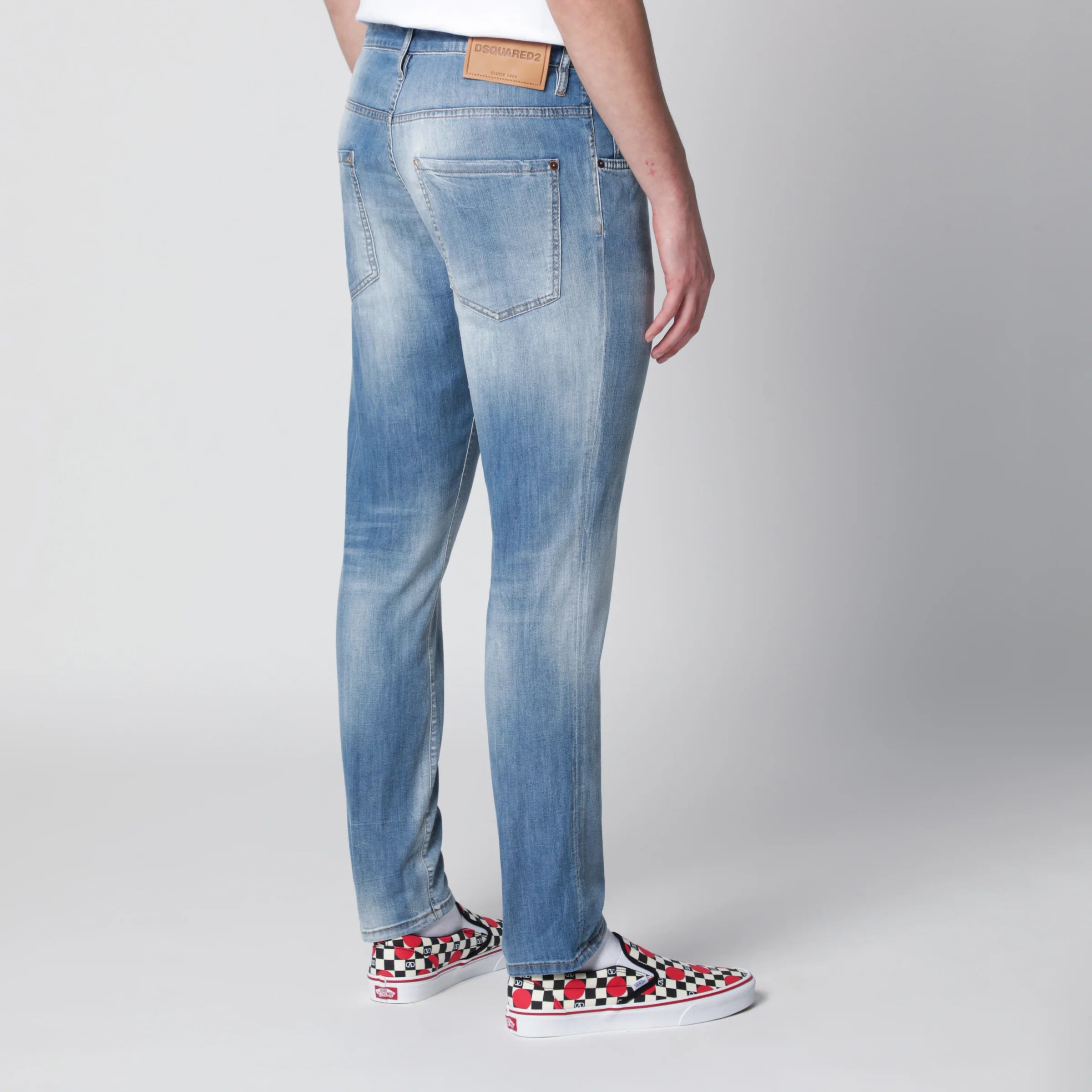 Dsquared2 Skater light-wash stretch denim jeans in blue