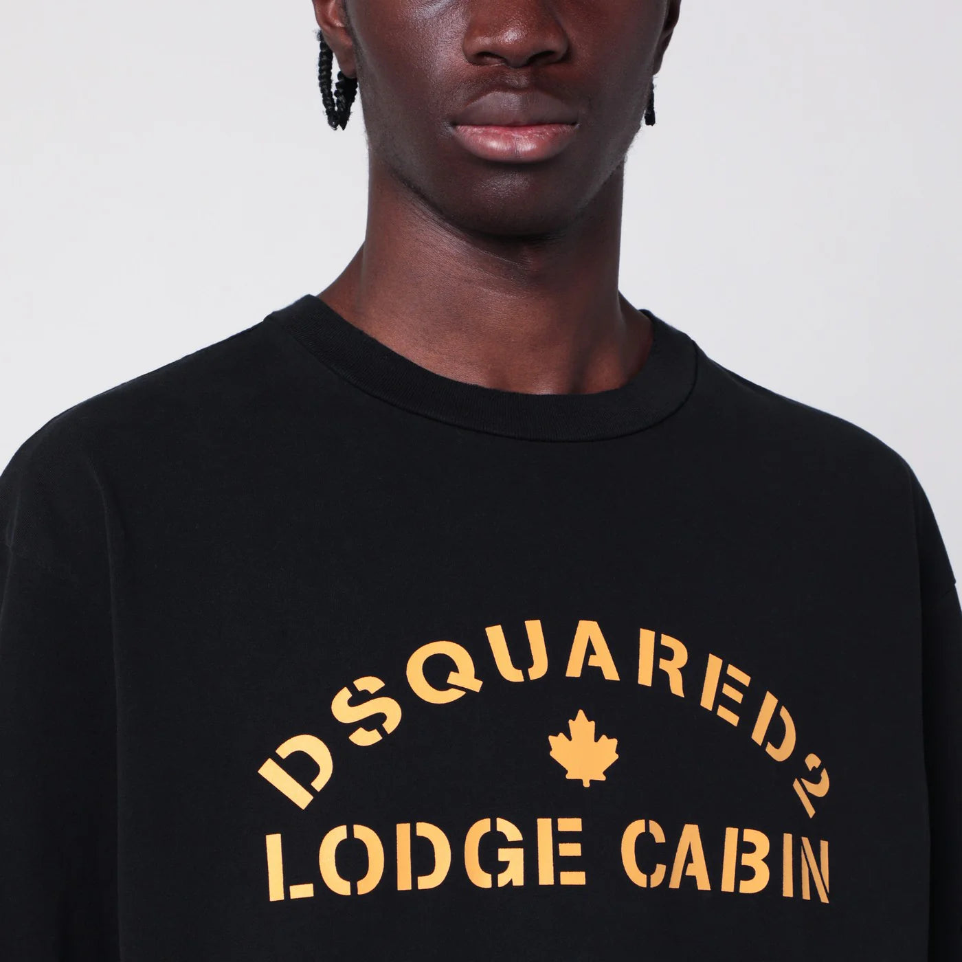 Dsquared2 Black cotton T-shirt with logo