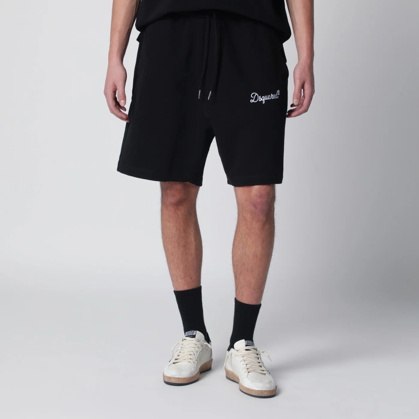 Dsquared2 Black relaxed-fit cotton shorts