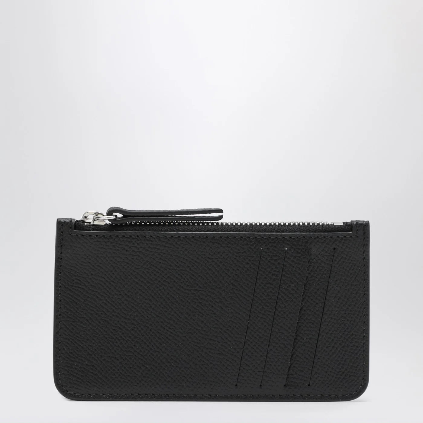 Maison Margiela Black Four Stitches zippered card holder
