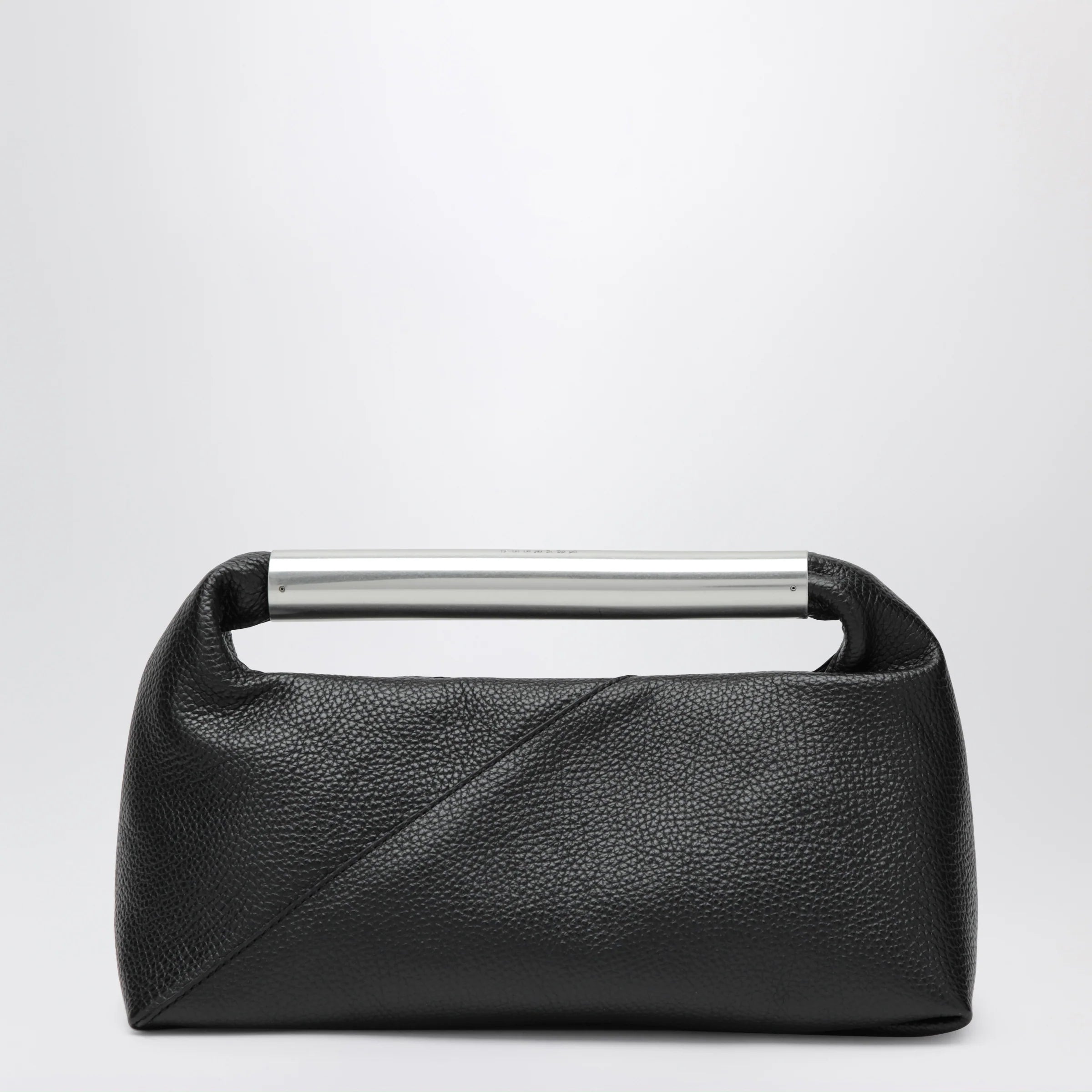 MM6 Maison Margiela Japanese Jewel Handle handbag in grained calf leather, black